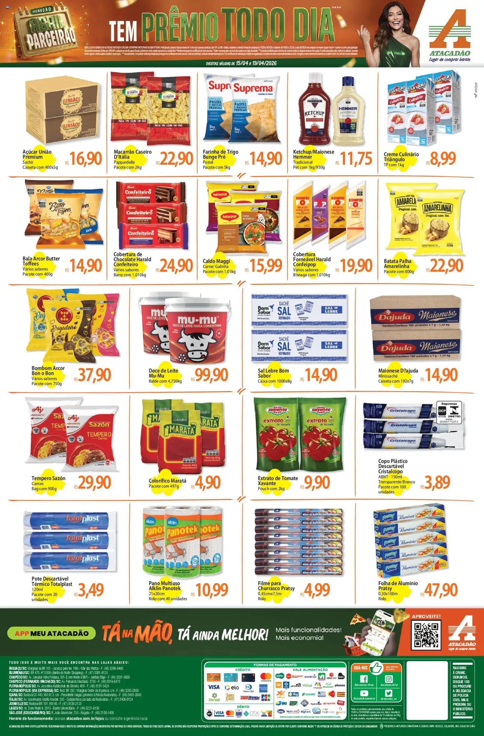 Atacadão folheto a partir de 15/04/2026 Atacadão ofertas - SC (2026-04-15 - 2026-04-19)