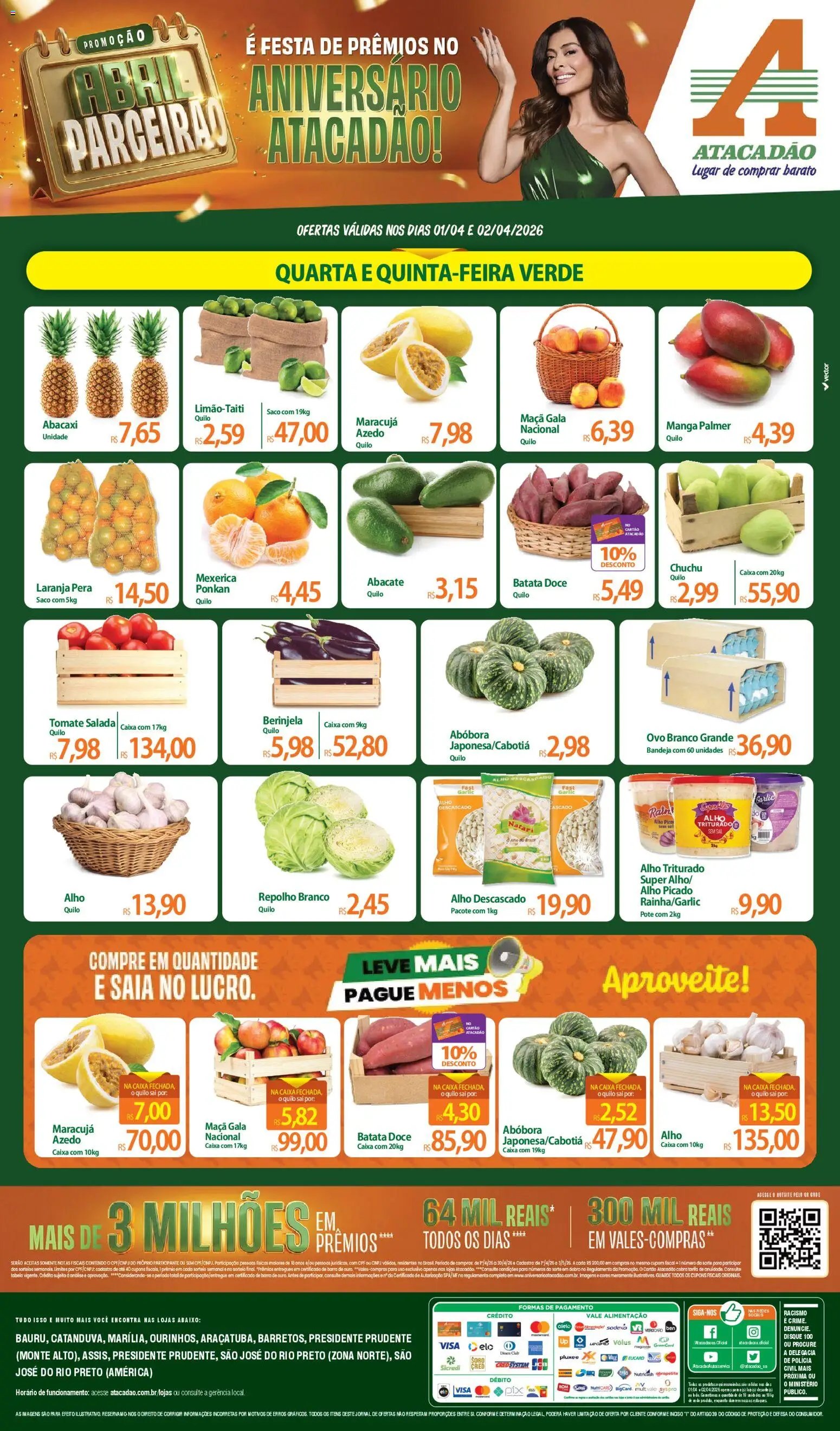 Atacadão folheto a partir de 01/04/2026 Atacadão ofertas - SP (2026-04-01 - 2026-04-02)