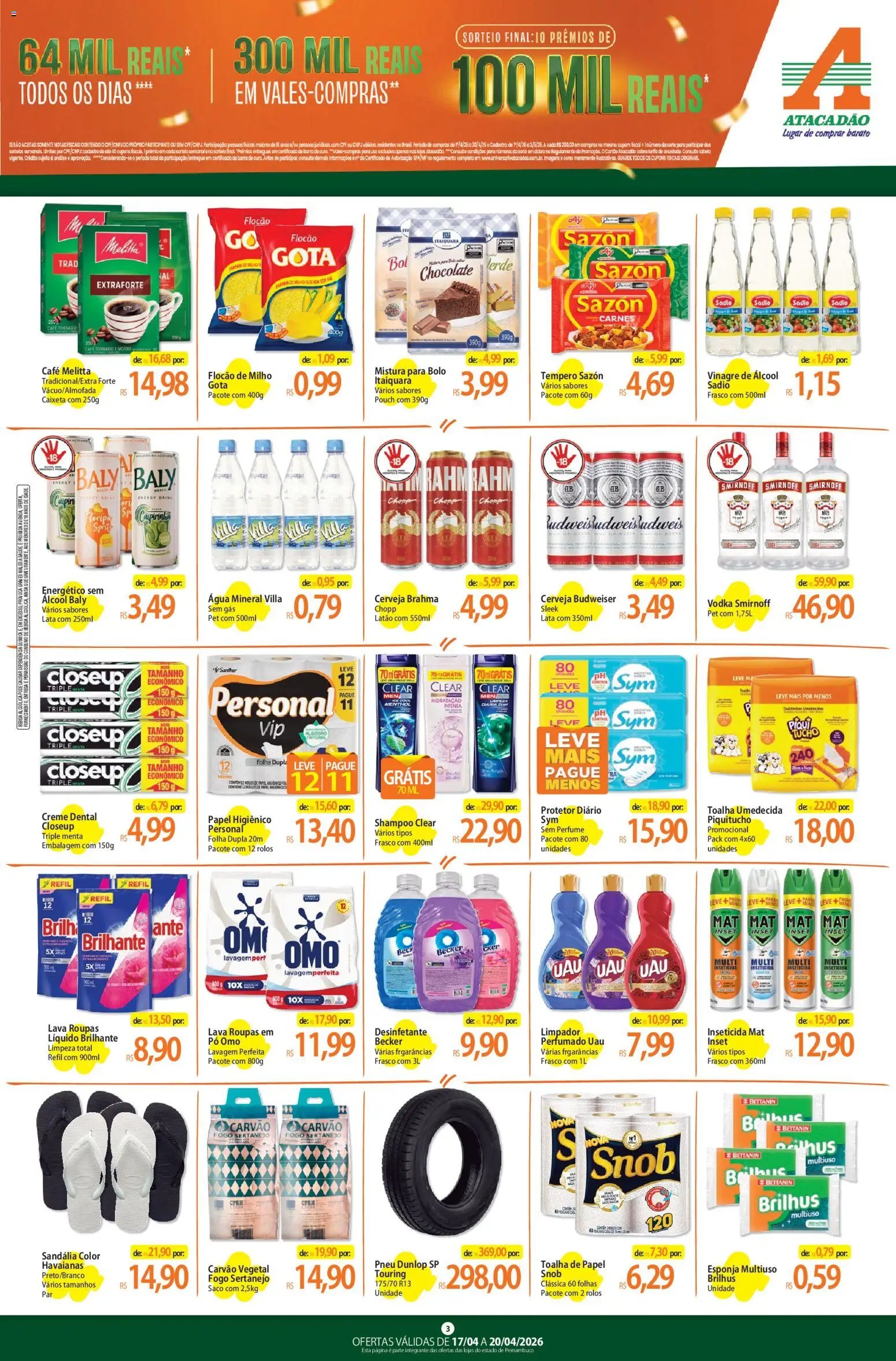 Atacadão folheto a partir de 17/04/2026 Atacadão ofertas - PE (2026-04-17 - 2026-04-20)