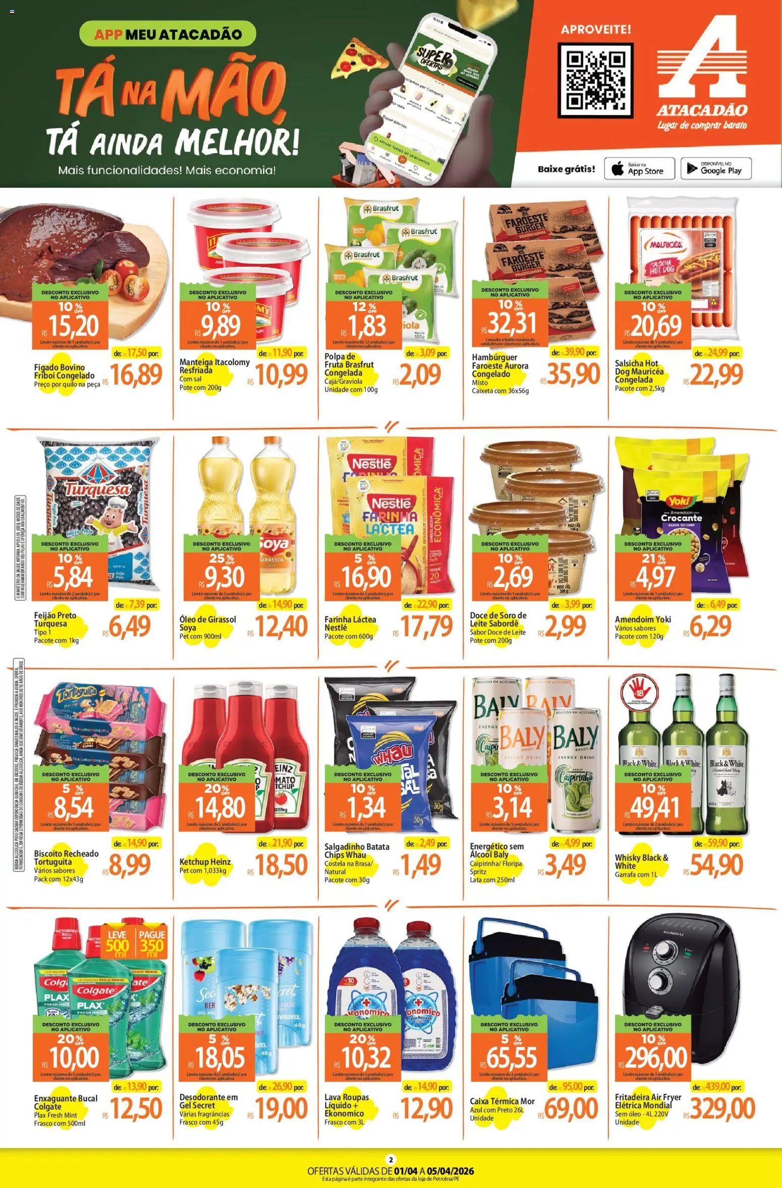 Atacadão folheto a partir de 01/04/2026 Atacadão ofertas - PE (2026-04-01 - 2026-04-05)
