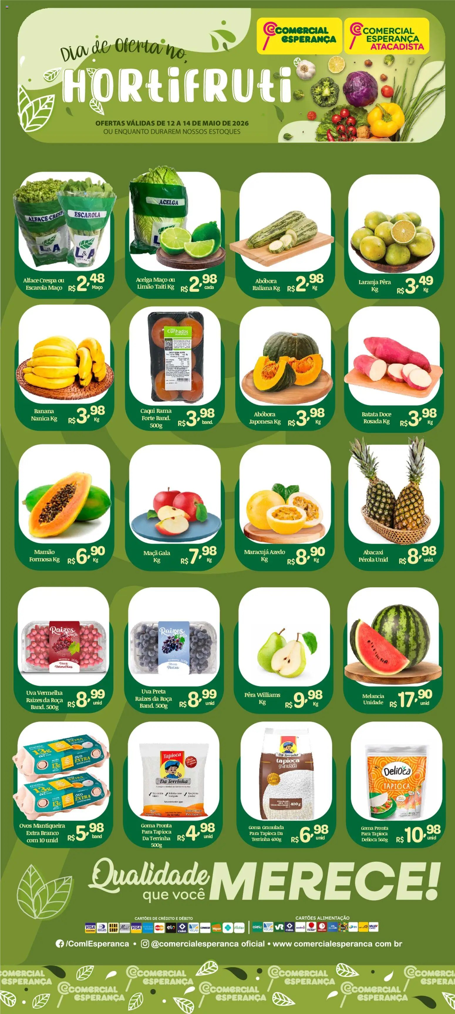 Comercial Esperança folheto a partir de 12/05/2026 Comercial Esperança ofertas Hortifruti (2026-05-12 - 2026-06-14)