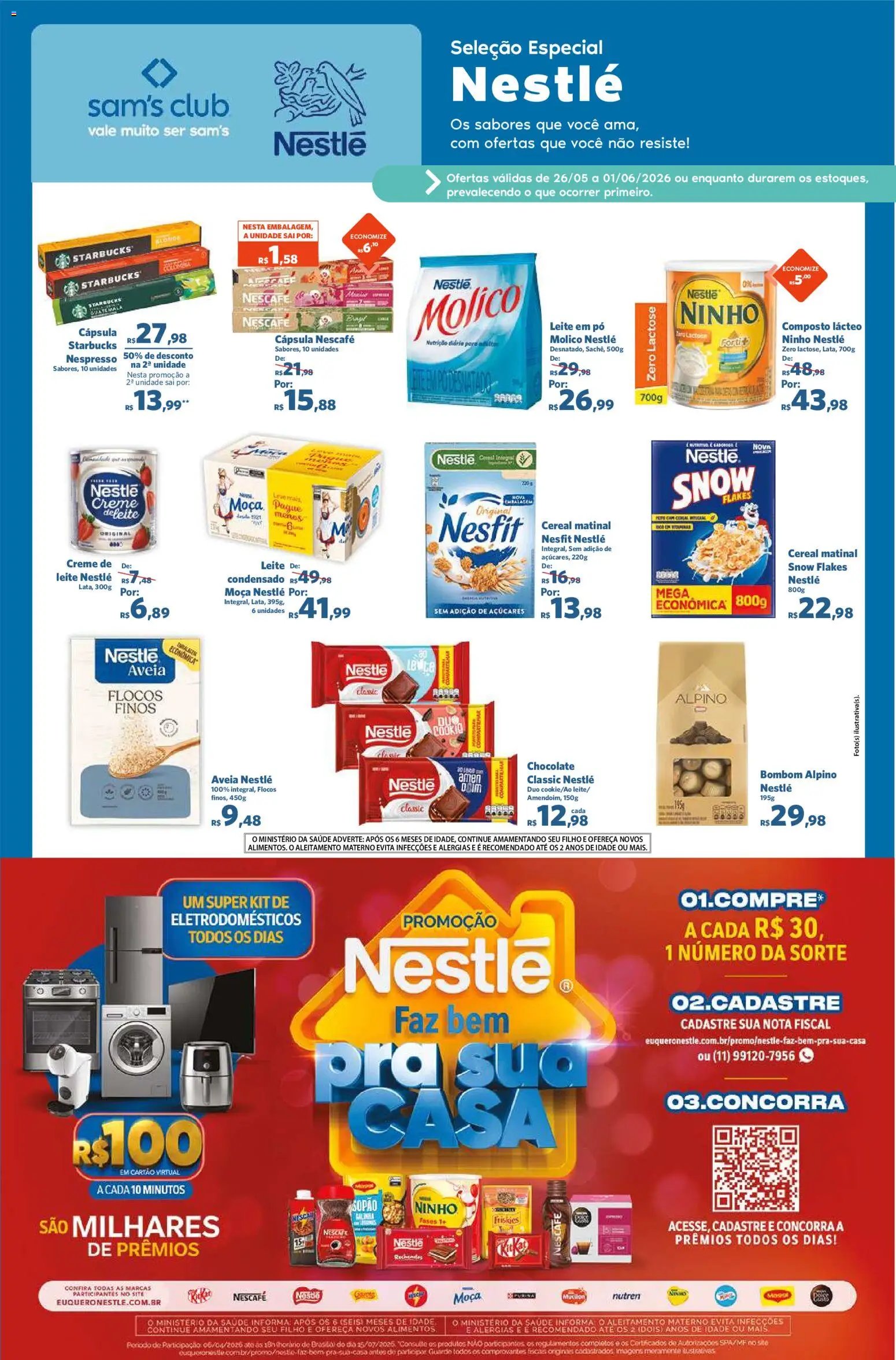Sam's Club folheto a partir de 26/05/2026 Sam's Club ofertas Nestlé (2026-05-26 - 2026-06-01)