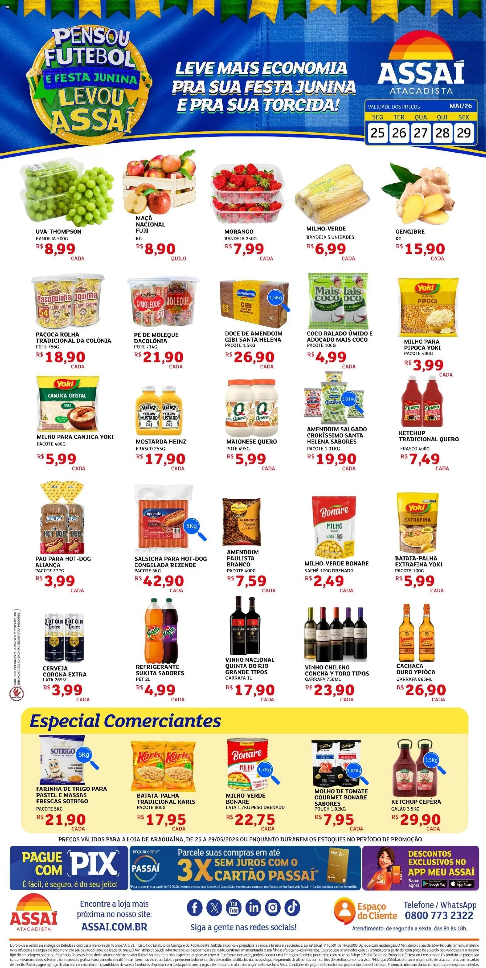 Assaí Atacadista folheto a partir de 26/05/2026 Assaí Atacadista ofertas - TO (2026-05-26 - 2026-05-29)