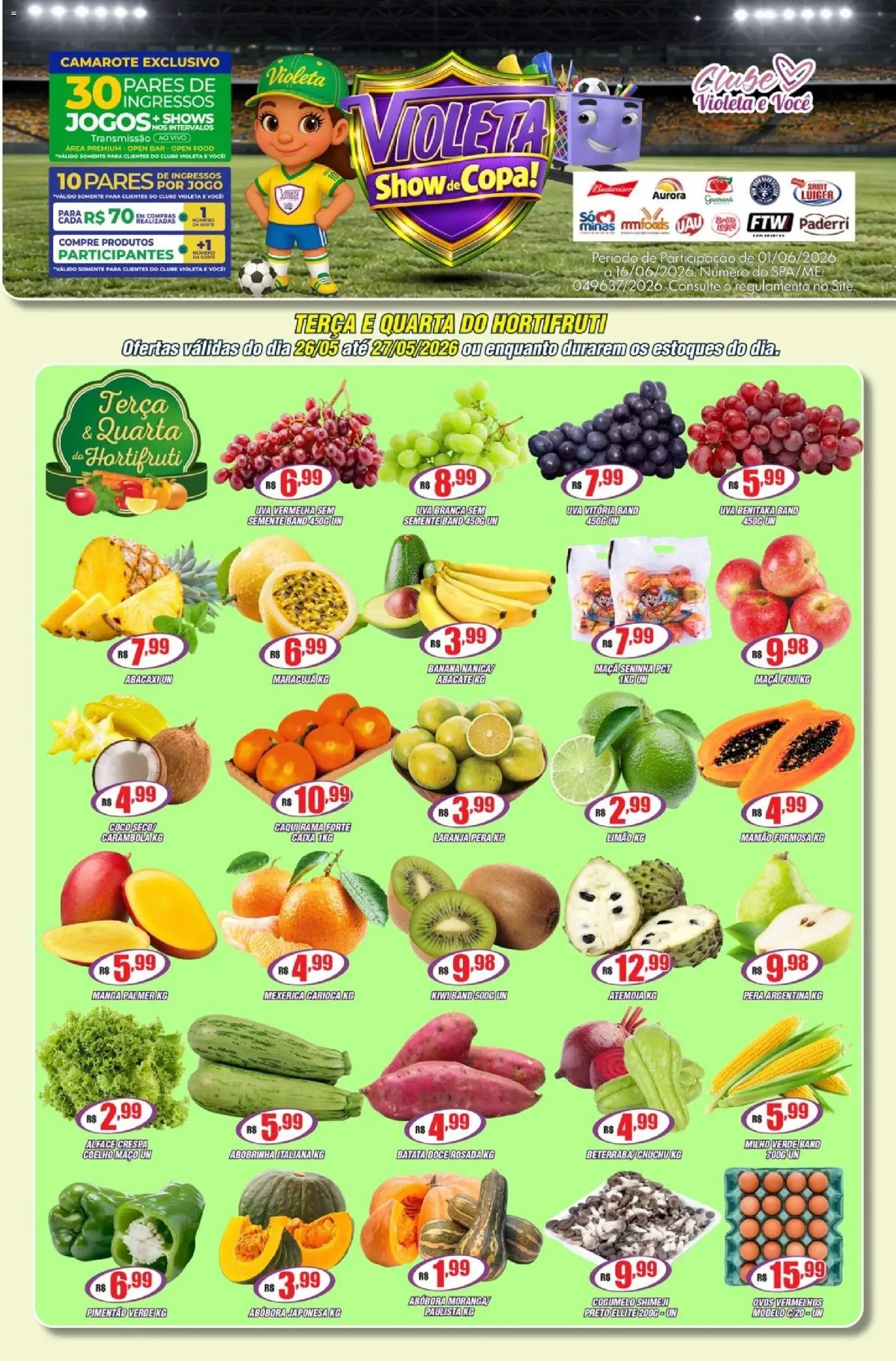 Violeta Supermercados folheto a partir de 26/05/2026 Violeta Supermercados - Ofertas da semana (2026-05-26 - 2026-05-27)