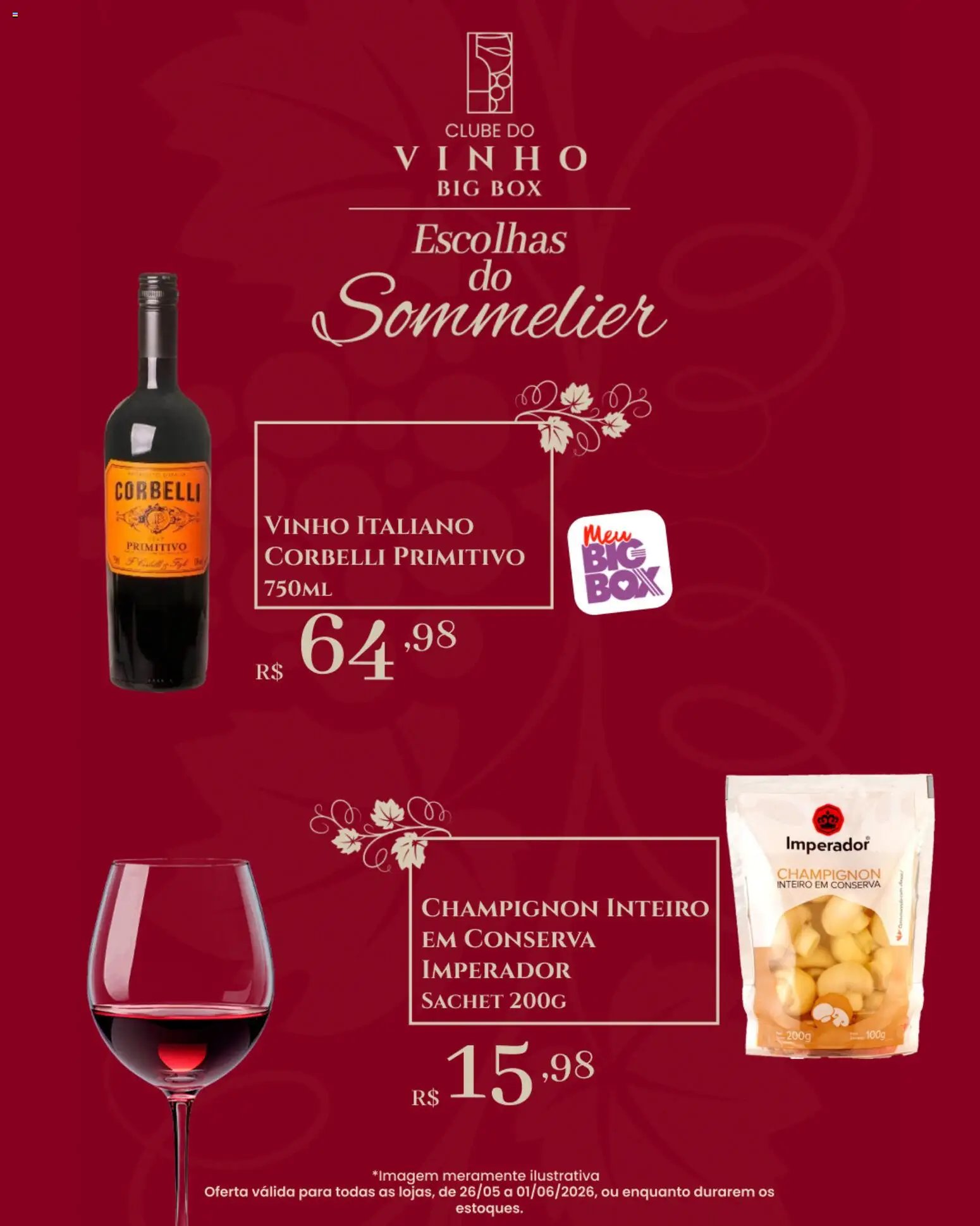 Big Box folheto a partir de 26/05/2026 Big Box ofertas Clube do Vinho (2026-05-26 - 2026-06-01)