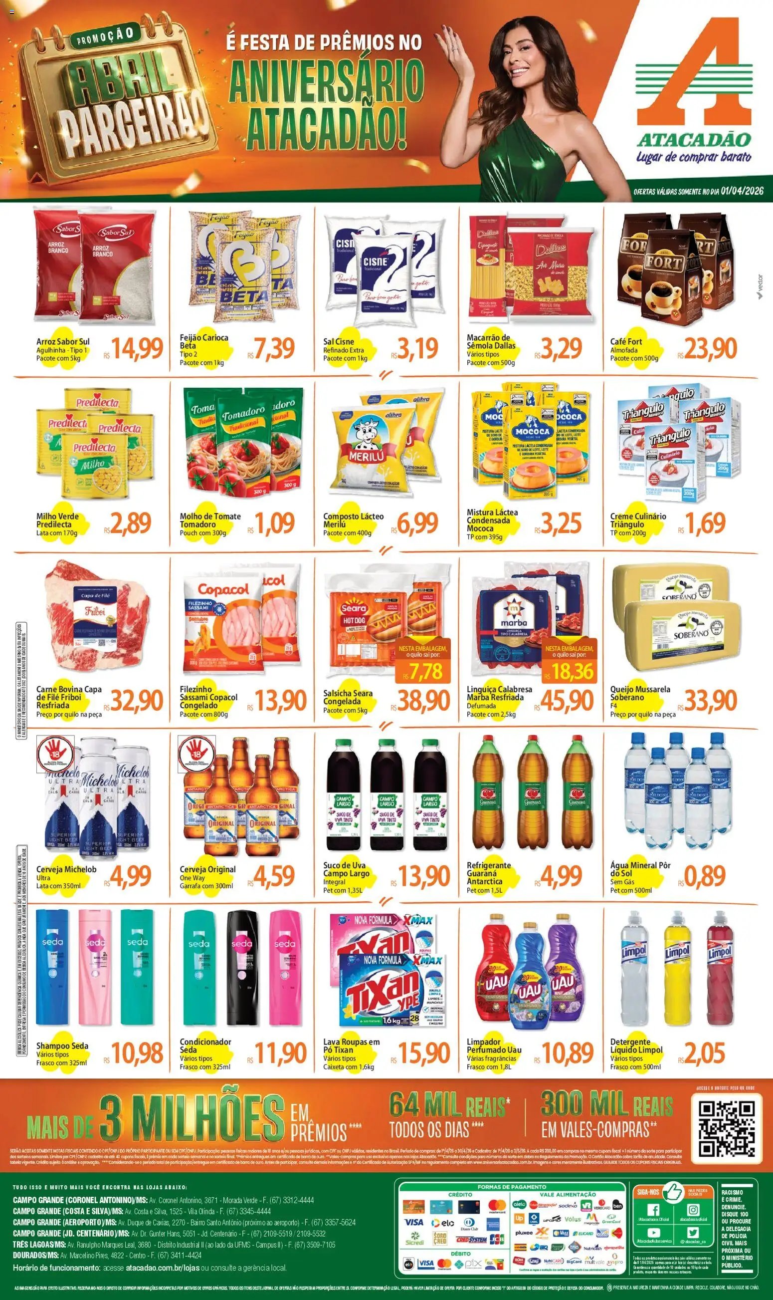 Atacadão folheto a partir de 01/04/2026 Atacadão ofertas - MS (2026-04-01 - 2026-04-01)
