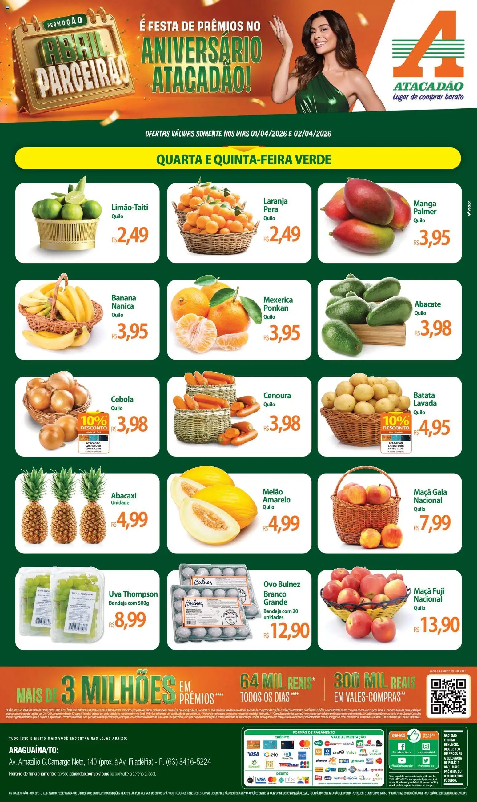 Atacadão folheto a partir de 01/04/2026 Atacadão ofertas - TO (2026-04-01 - 2026-04-02)