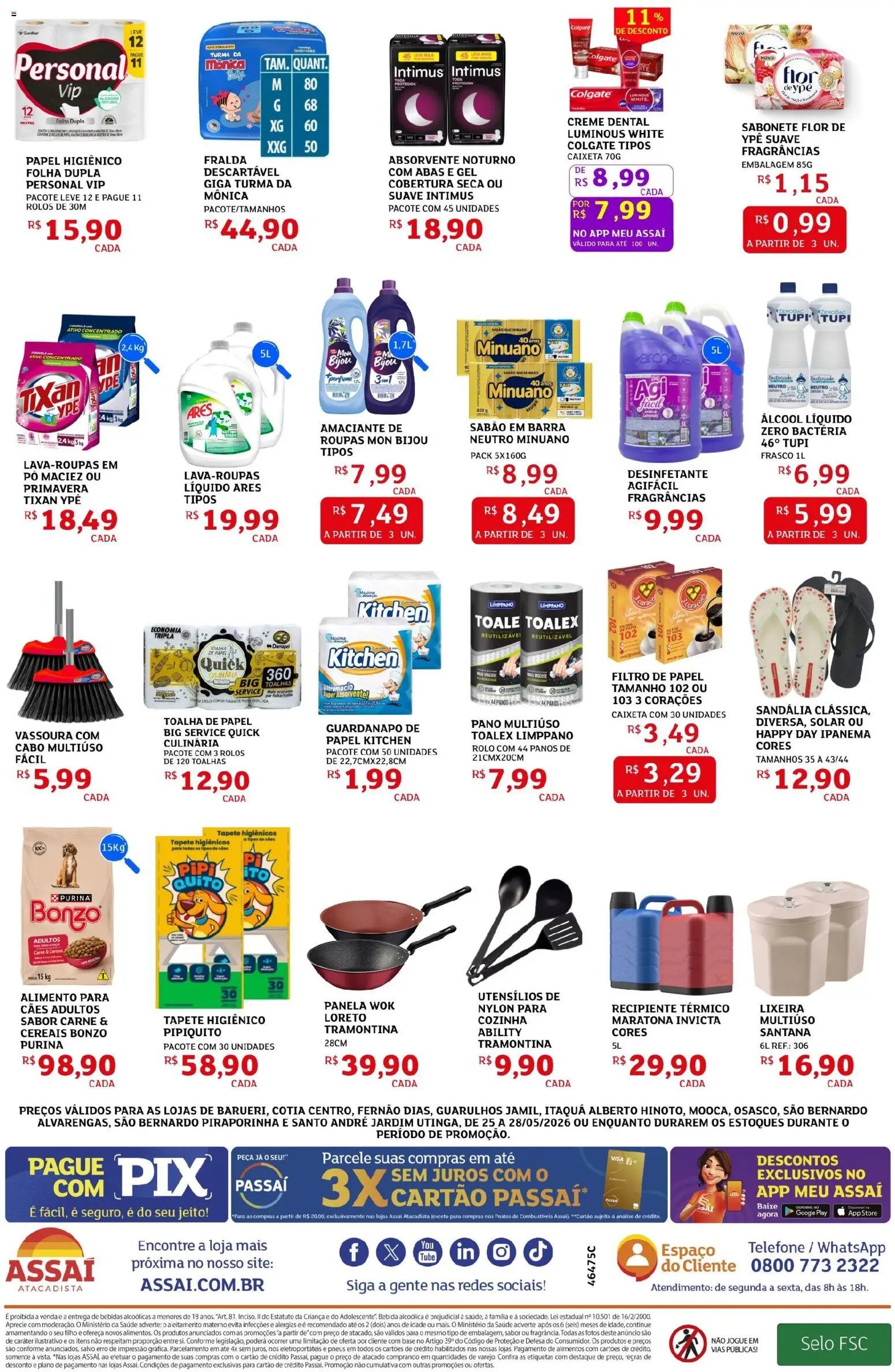 Assaí Atacadista folheto a partir de 25/05/2026 Assaí Atacadista ofertas - SP (2026-05-25 - 2026-05-28)