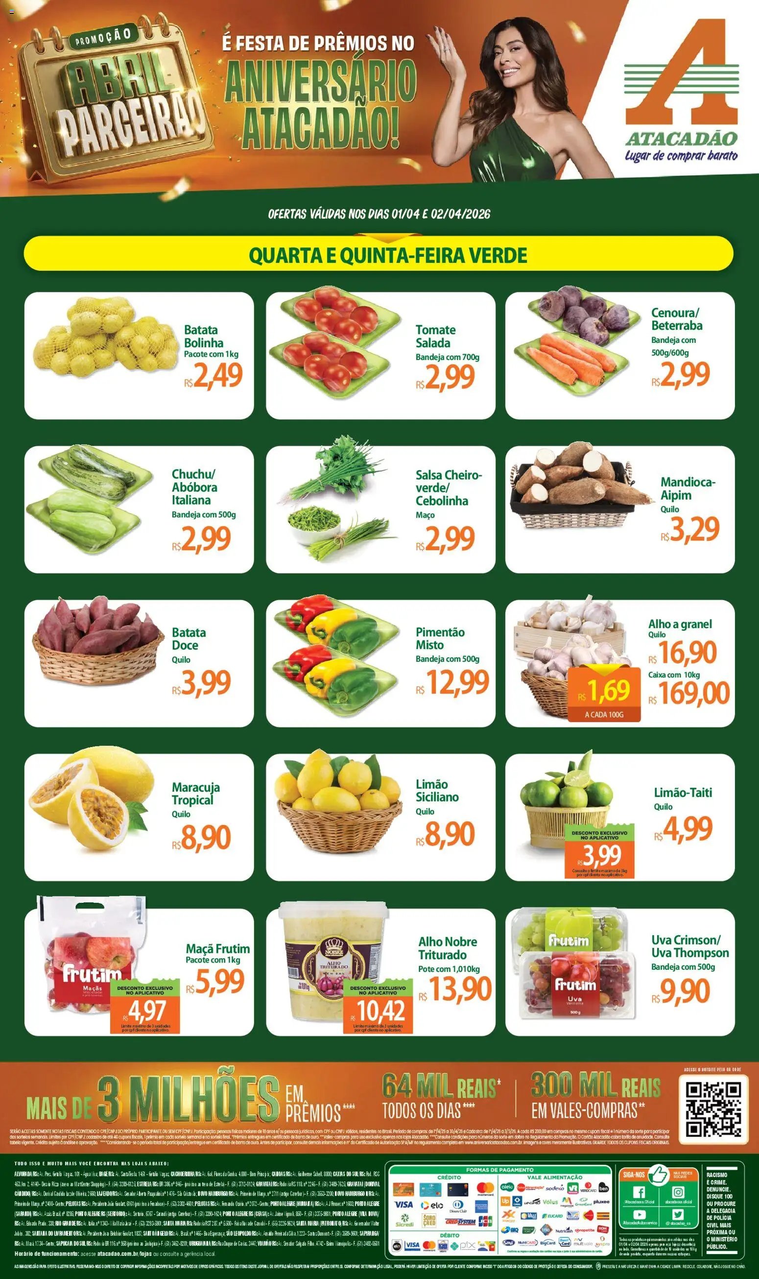 Atacadão folheto a partir de 01/04/2026 Atacadão ofertas - RS (2026-04-01 - 2026-04-02)