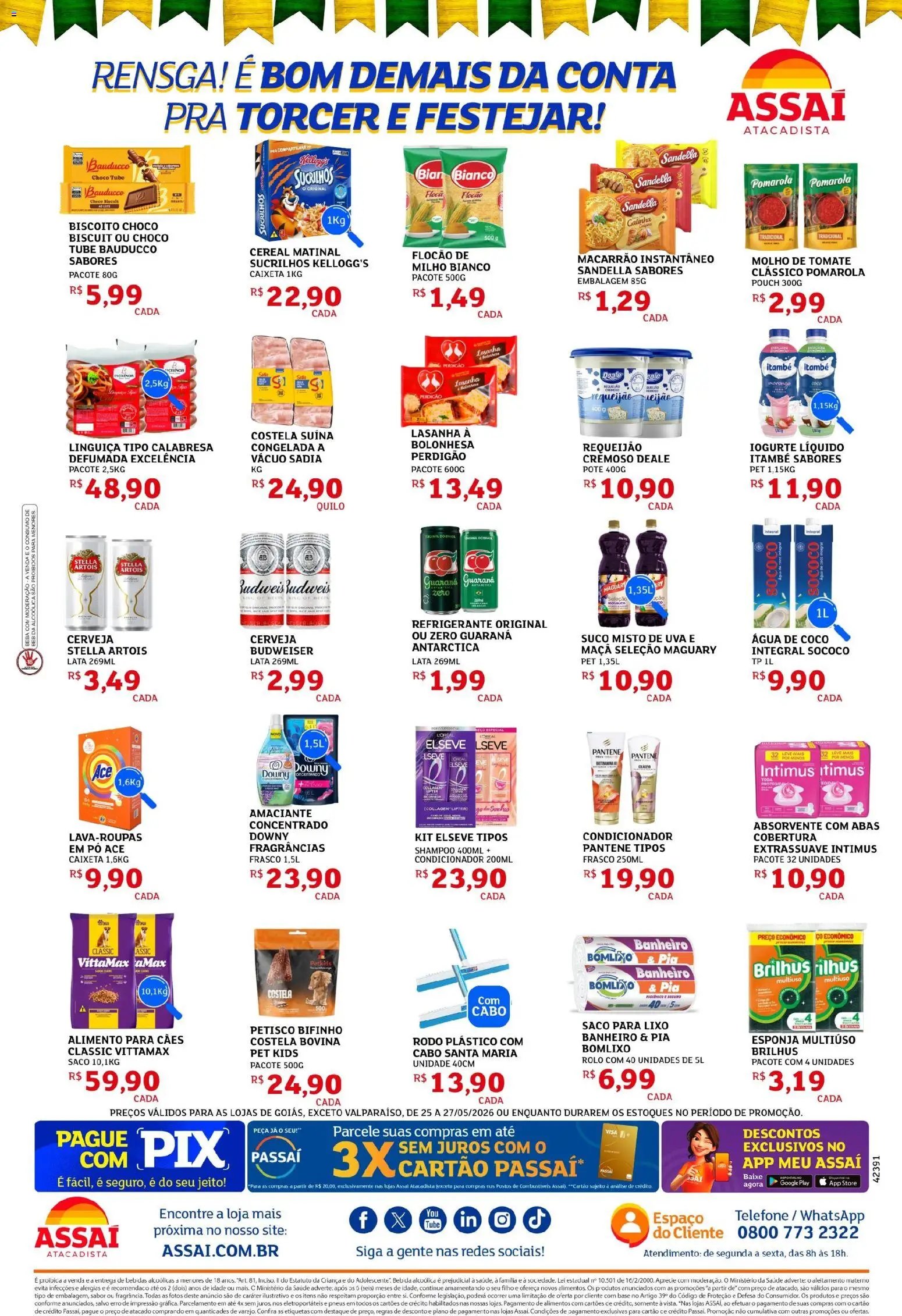Assaí Atacadista folheto a partir de 25/05/2026 Assaí Atacadista ofertas - GO (2026-05-25 - 2026-05-27)