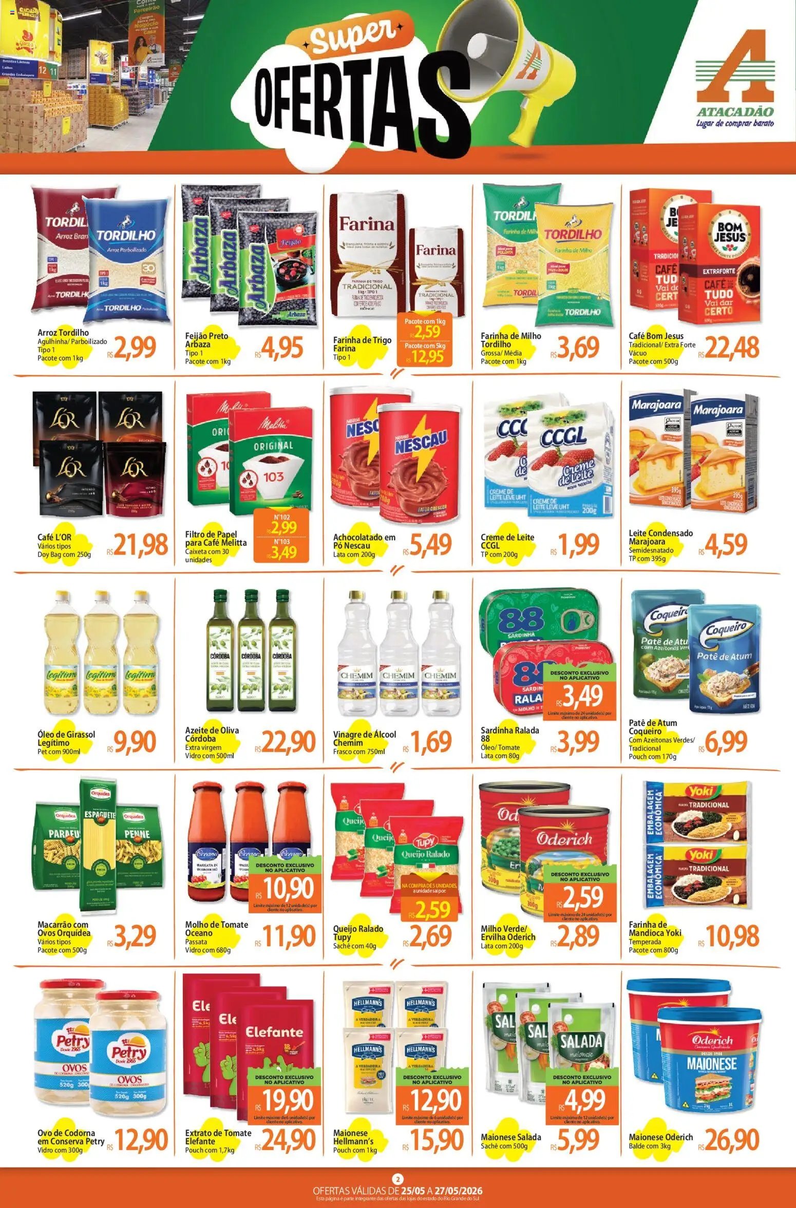 Atacadão folheto a partir de 25/05/2026 Atacadão ofertas - RS (2026-05-25 - 2026-05-27)