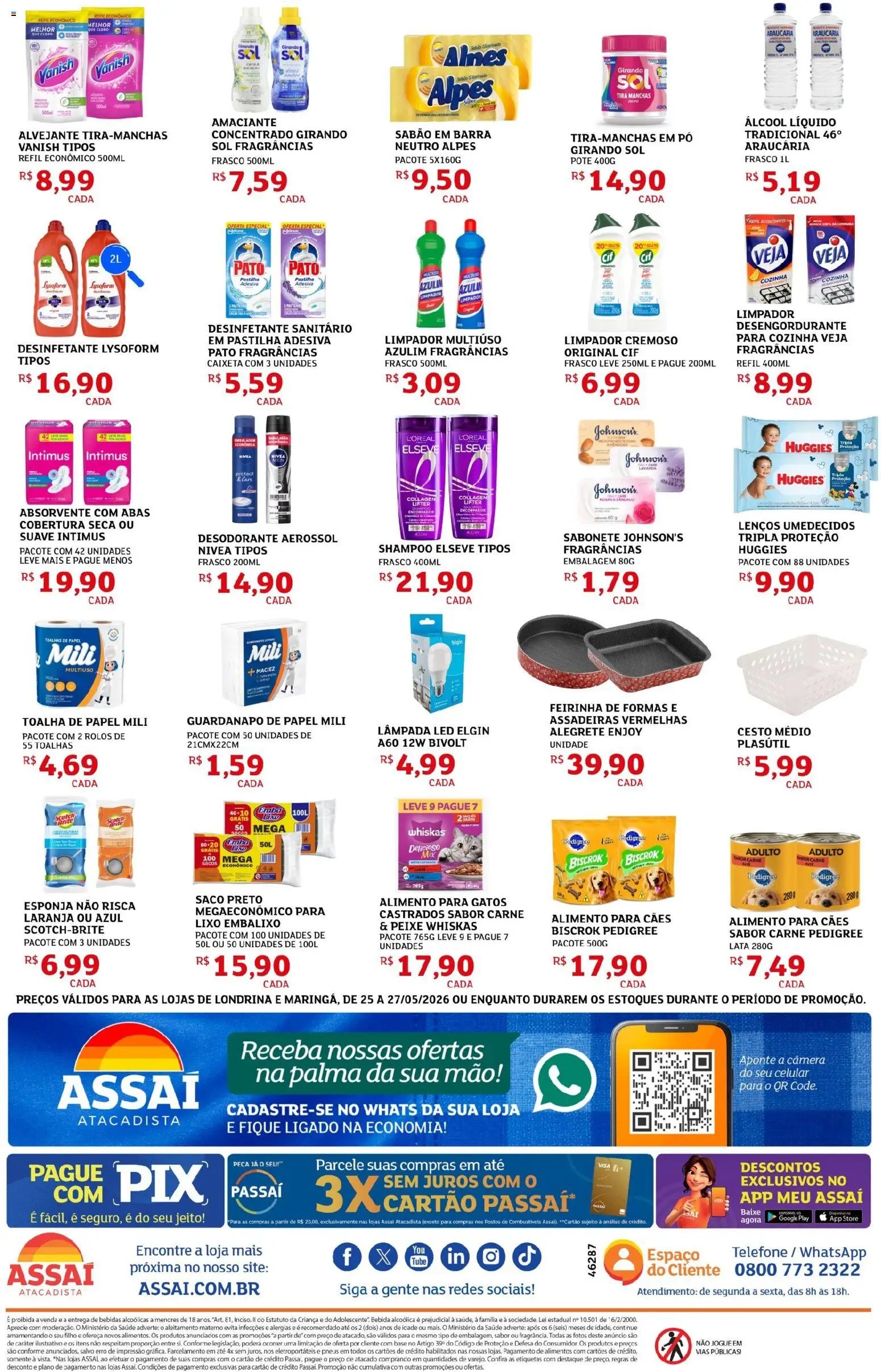 Assaí Atacadista folheto a partir de 25/05/2026 Assaí Atacadista ofertas - PR (2026-05-25 - 2026-05-27)