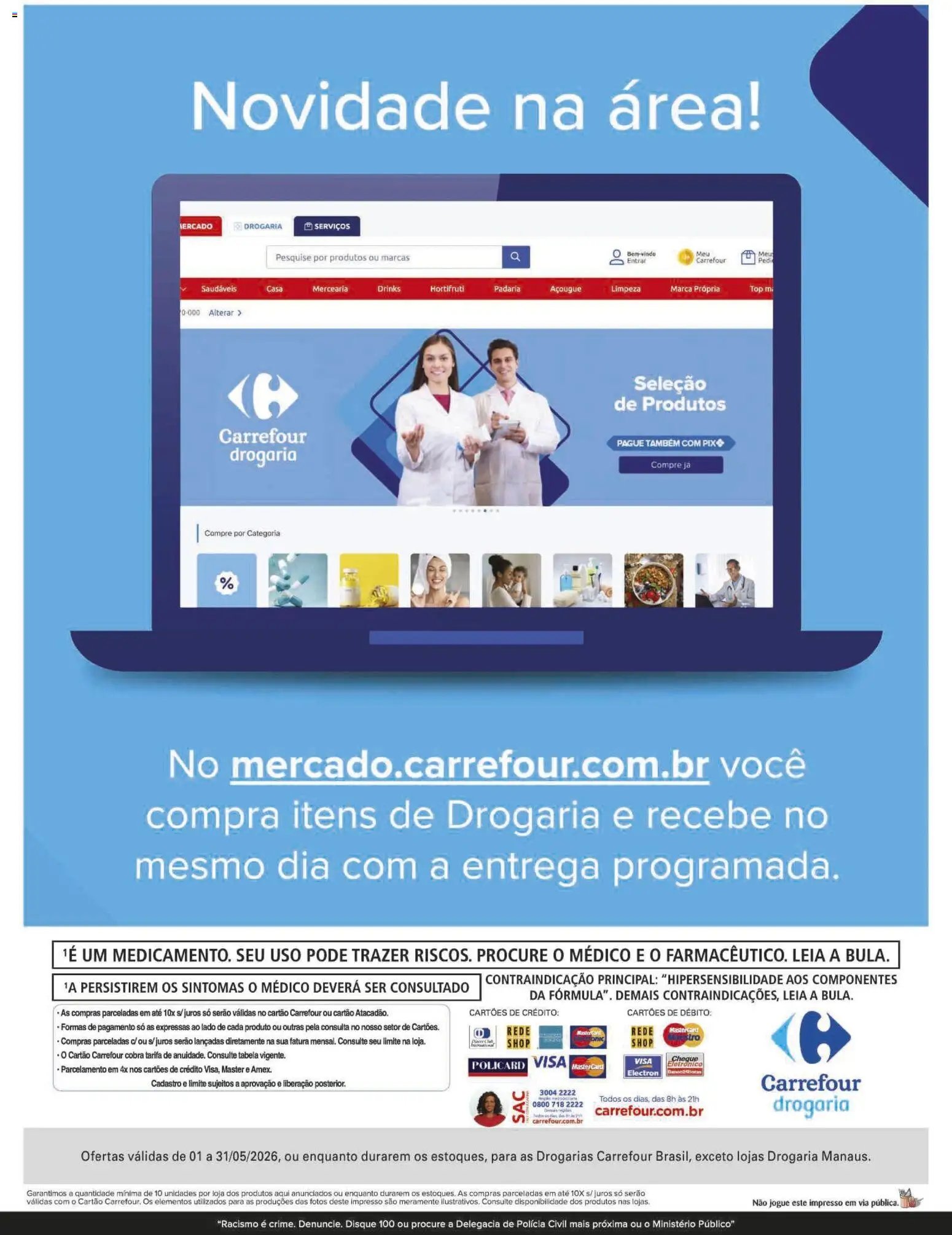 Carrefour folheto a partir de 01/05/2026 Carrefour ofertas Drogaria (2026-05-01 - 2026-05-31)