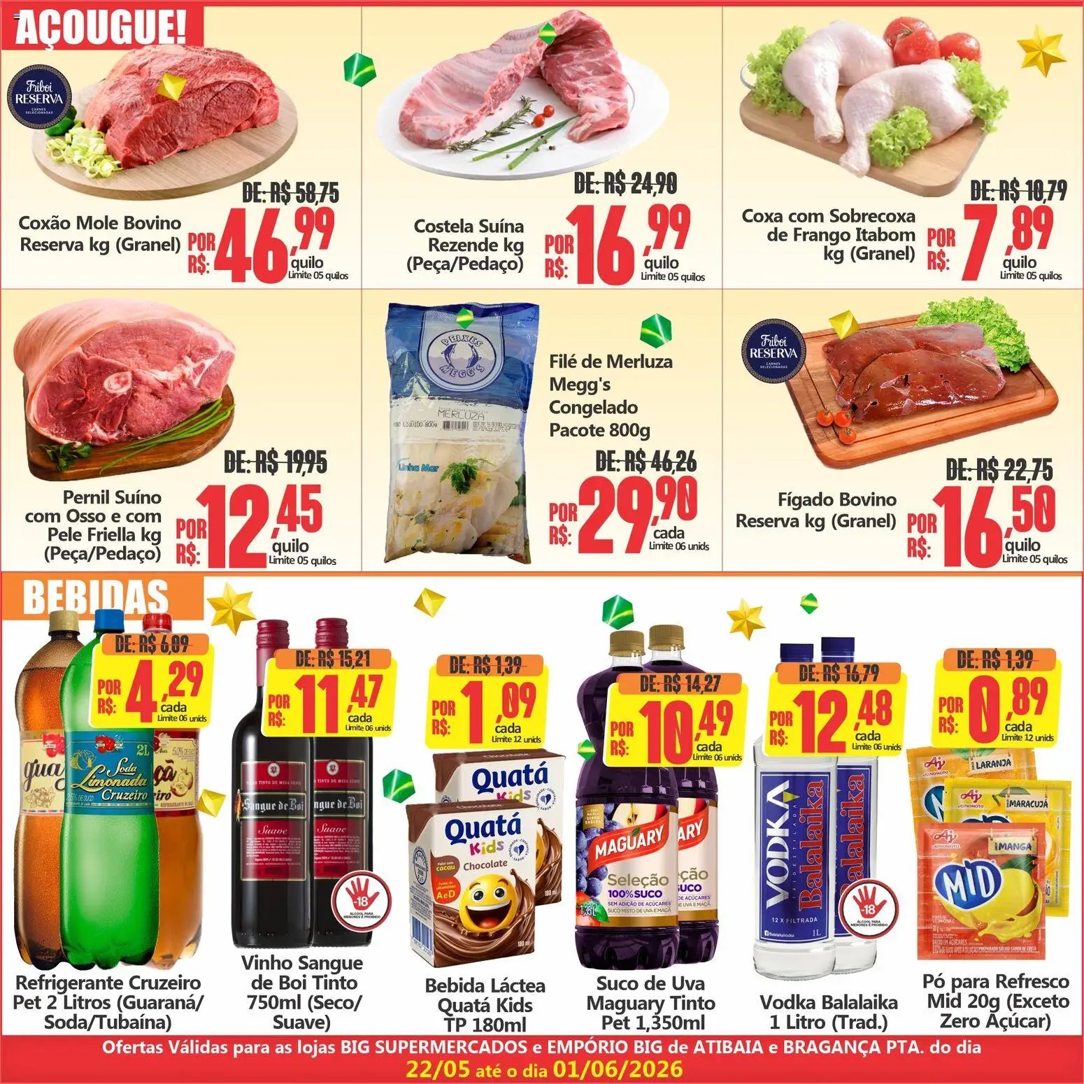 Big Supermercados folheto a partir de 22/05/2026 Big Supermercados - Ofertas da semana (2026-05-22 - 2026-06-01)