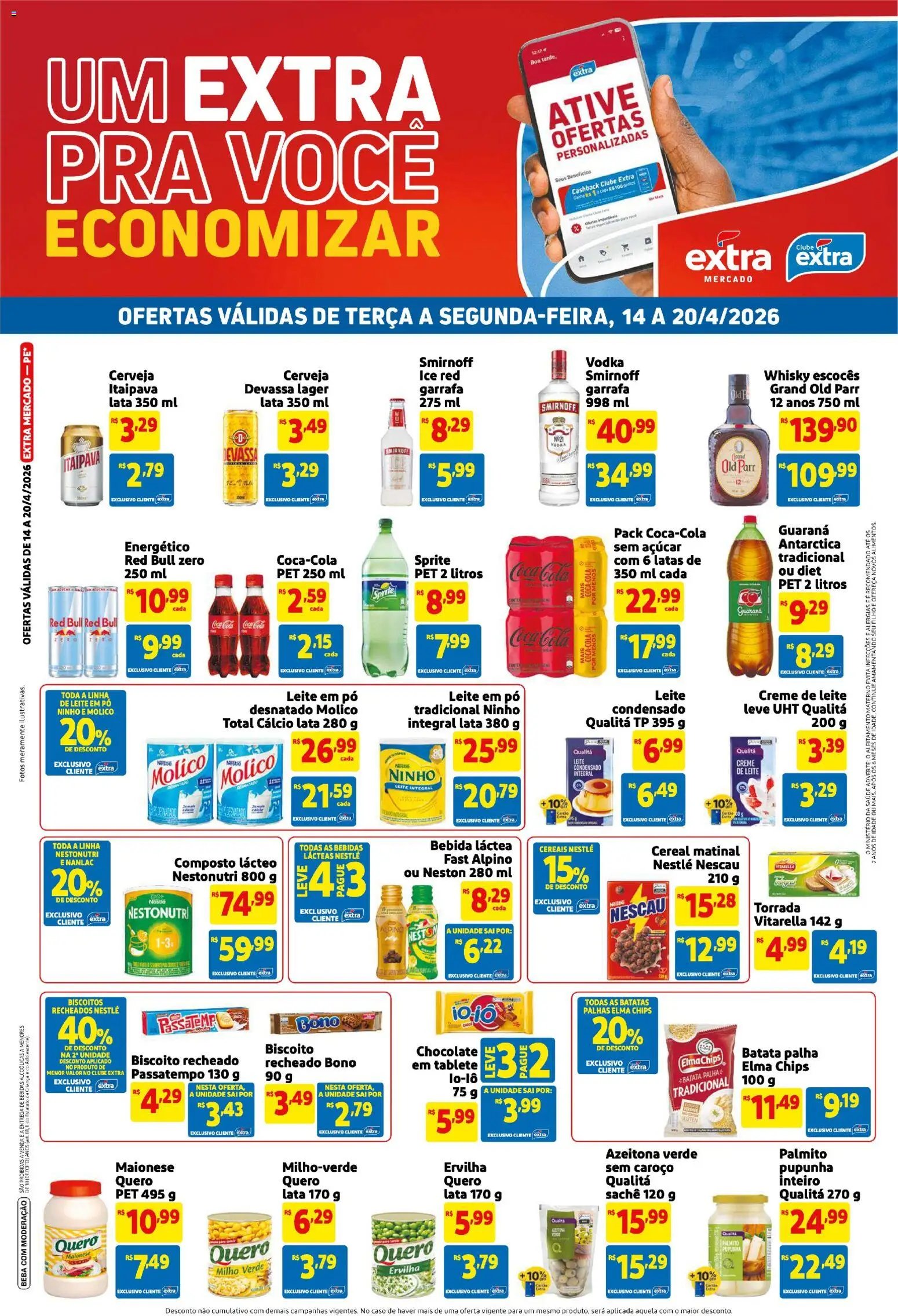 Extra folheto a partir de 14/04/2026 Extra ofertas de Mercado Semanal (2026-04-14 - 2026-04-20)