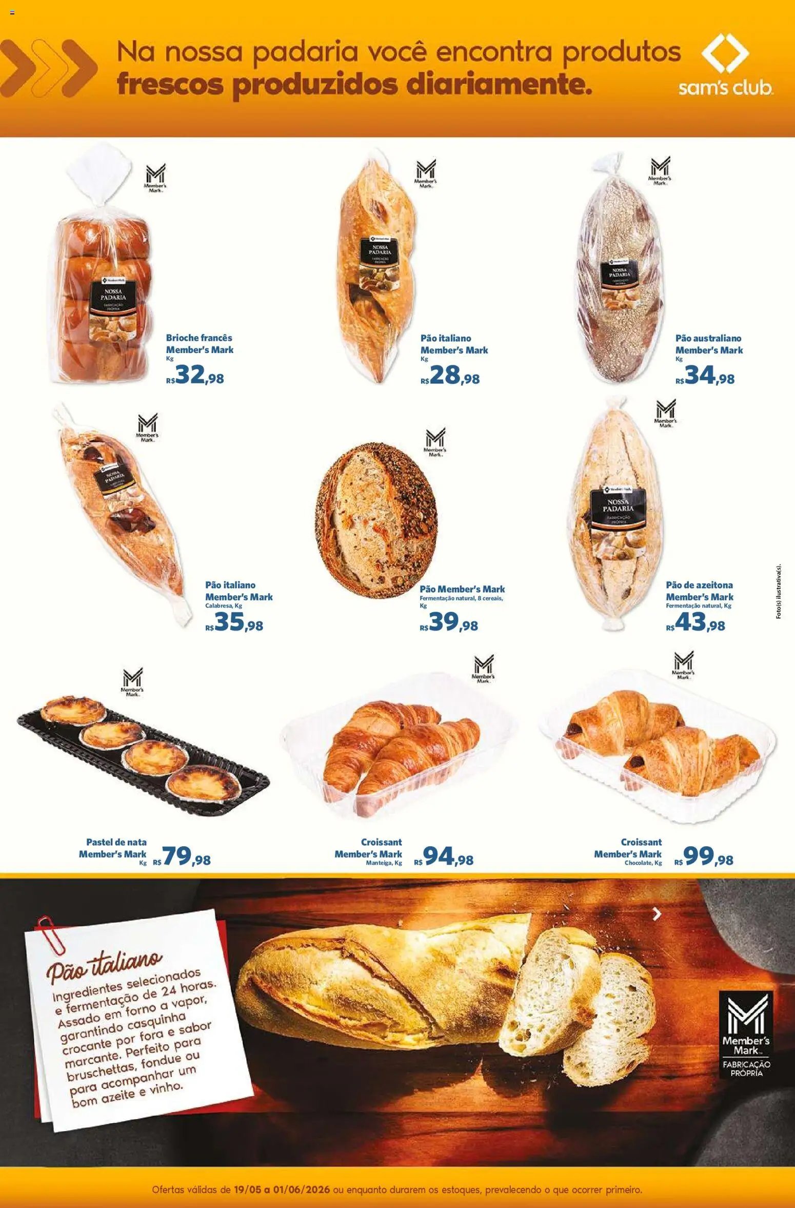 Sam's Club folheto a partir de 19/05/2026 Sam's Club ofertas Padaria (2026-05-19 - 2026-06-01)