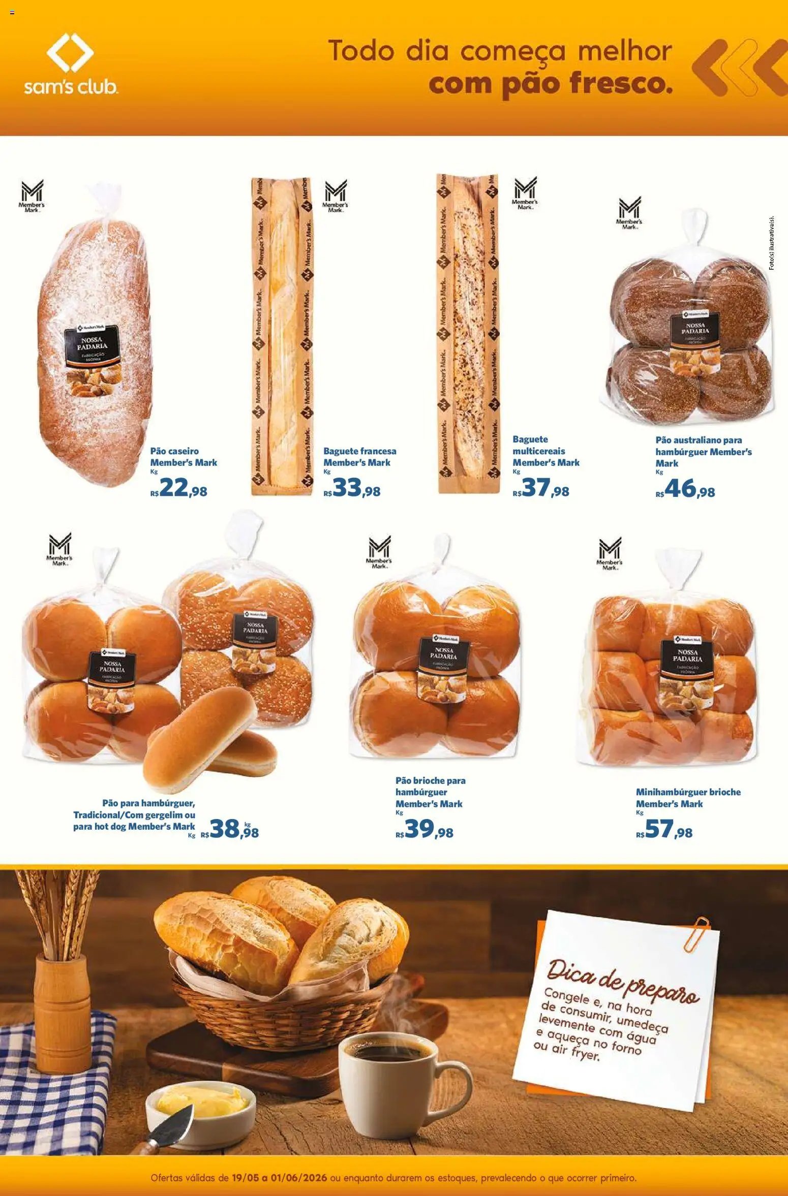 Sam's Club folheto a partir de 19/05/2026 Sam's Club ofertas Padaria (2026-05-19 - 2026-06-01)