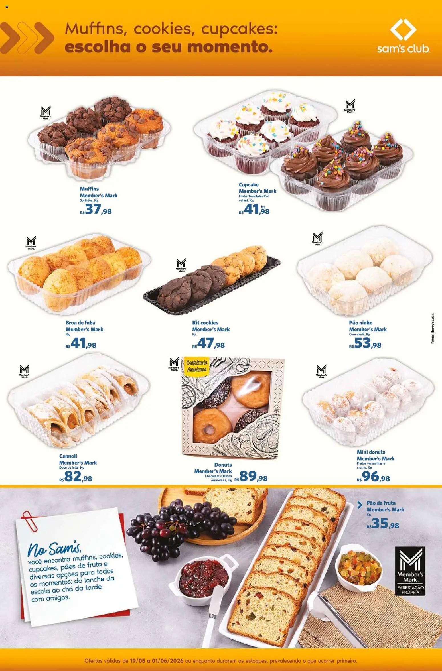 Sam's Club folheto a partir de 19/05/2026 Sam's Club ofertas Padaria (2026-05-19 - 2026-06-01)