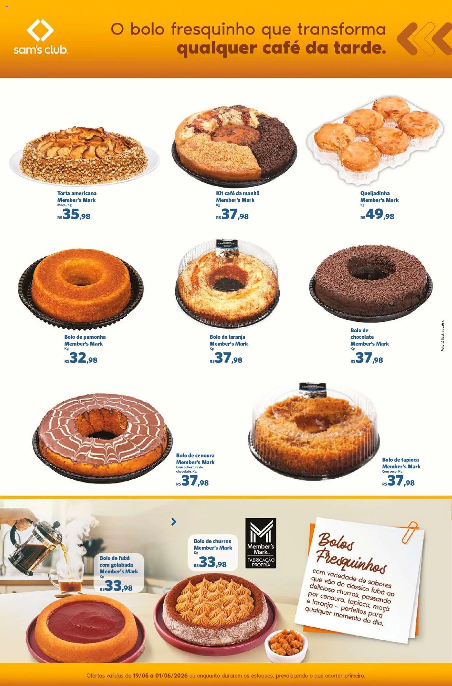 Sam's Club folheto a partir de 19/05/2026 Sam's Club ofertas Padaria (2026-05-19 - 2026-06-01)