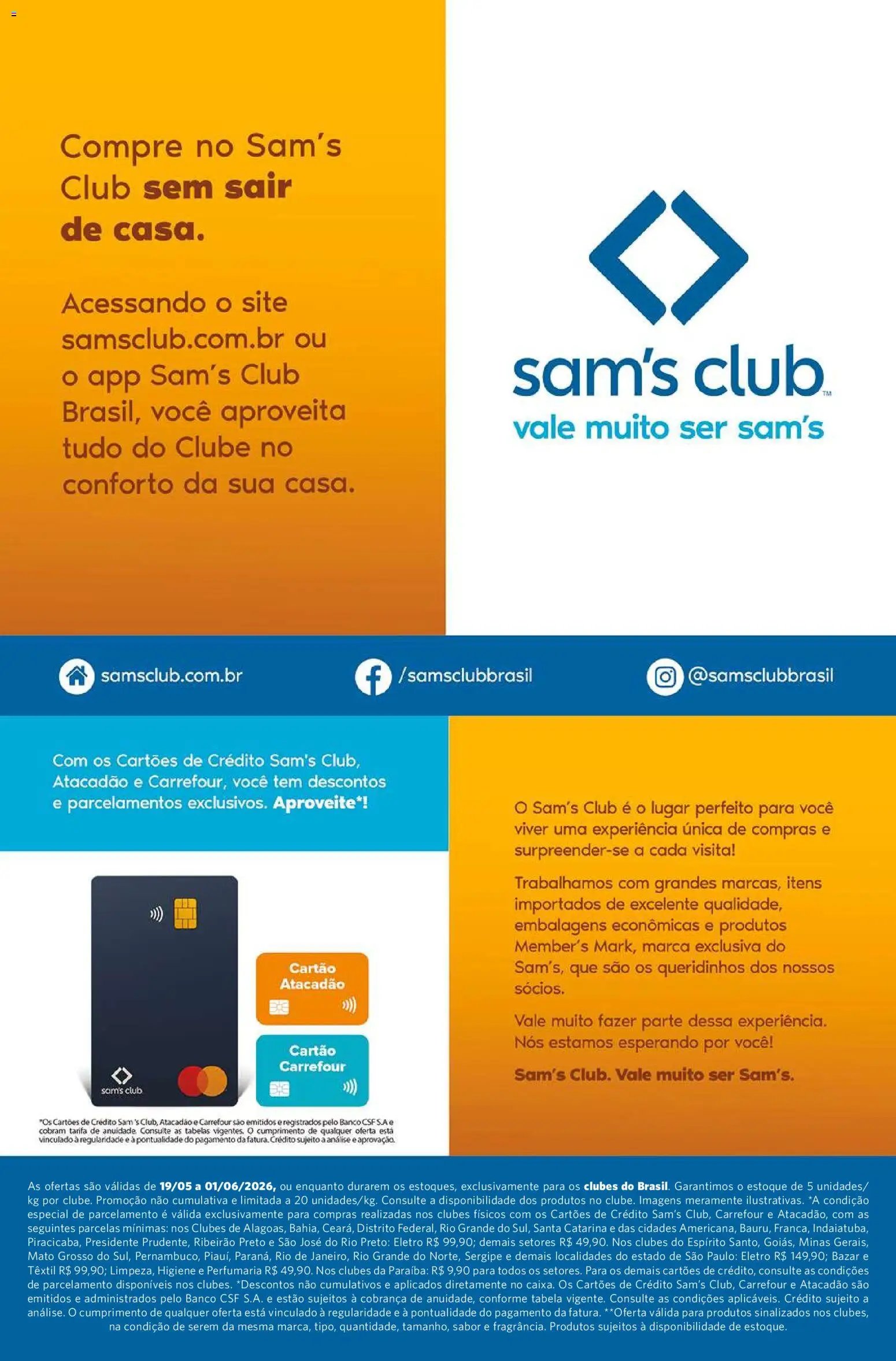 Sam's Club folheto a partir de 19/05/2026 Sam's Club ofertas Padaria (2026-05-19 - 2026-06-01)