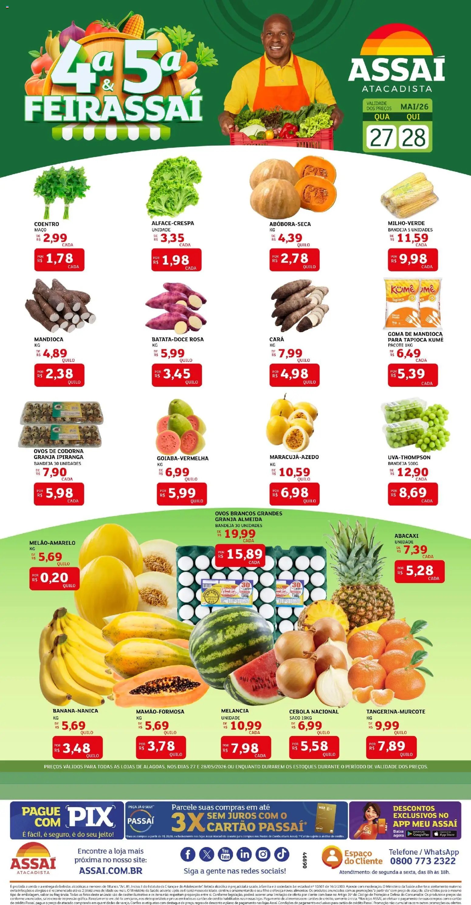 Assaí Atacadista folheto a partir de 27/05/2026 Assaí Atacadista ofertas - AL (2026-05-27 - 2026-05-28)