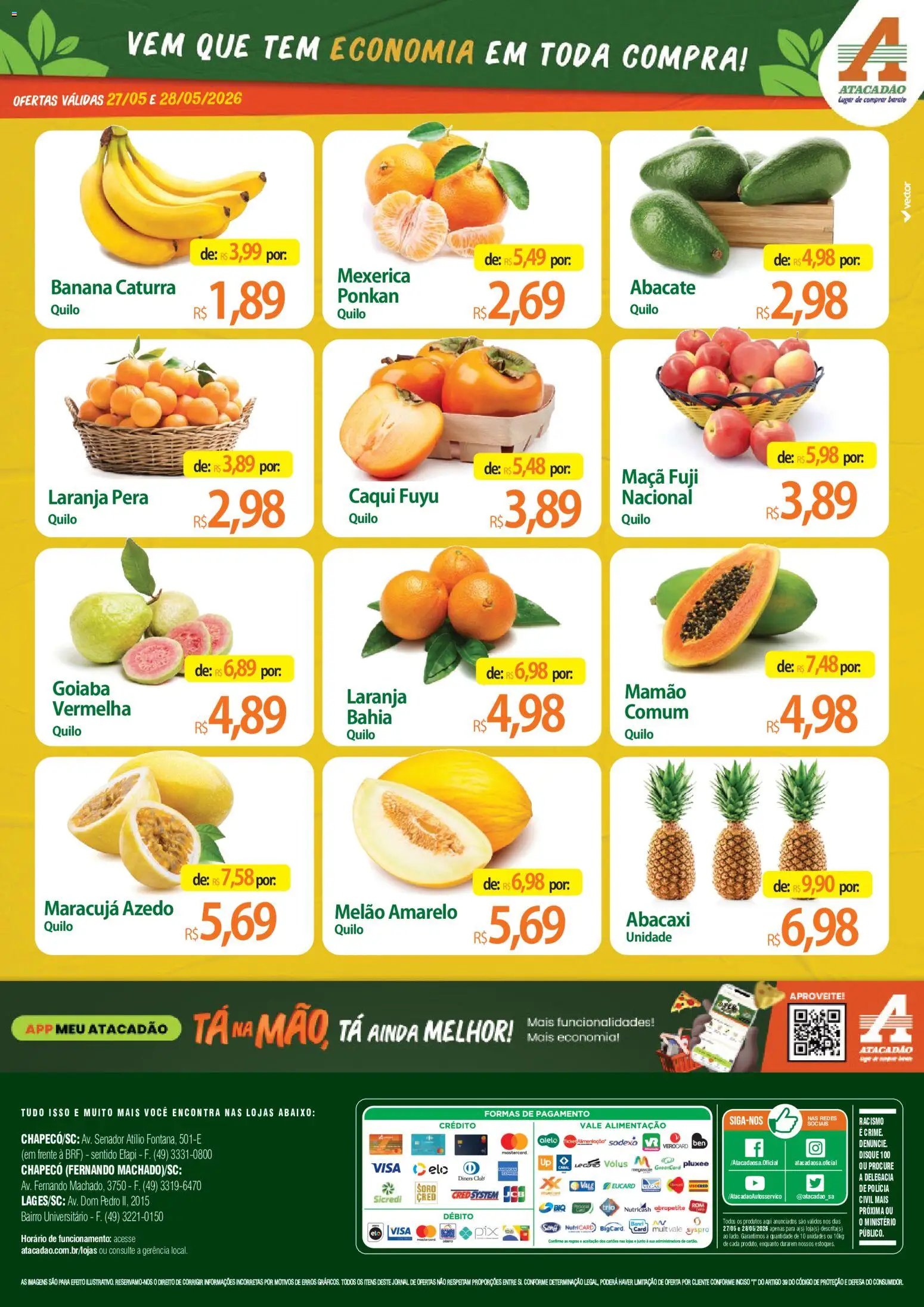 Atacadão folheto a partir de 27/05/2026 Atacadão ofertas - SC (2026-05-27 - 2026-05-28)