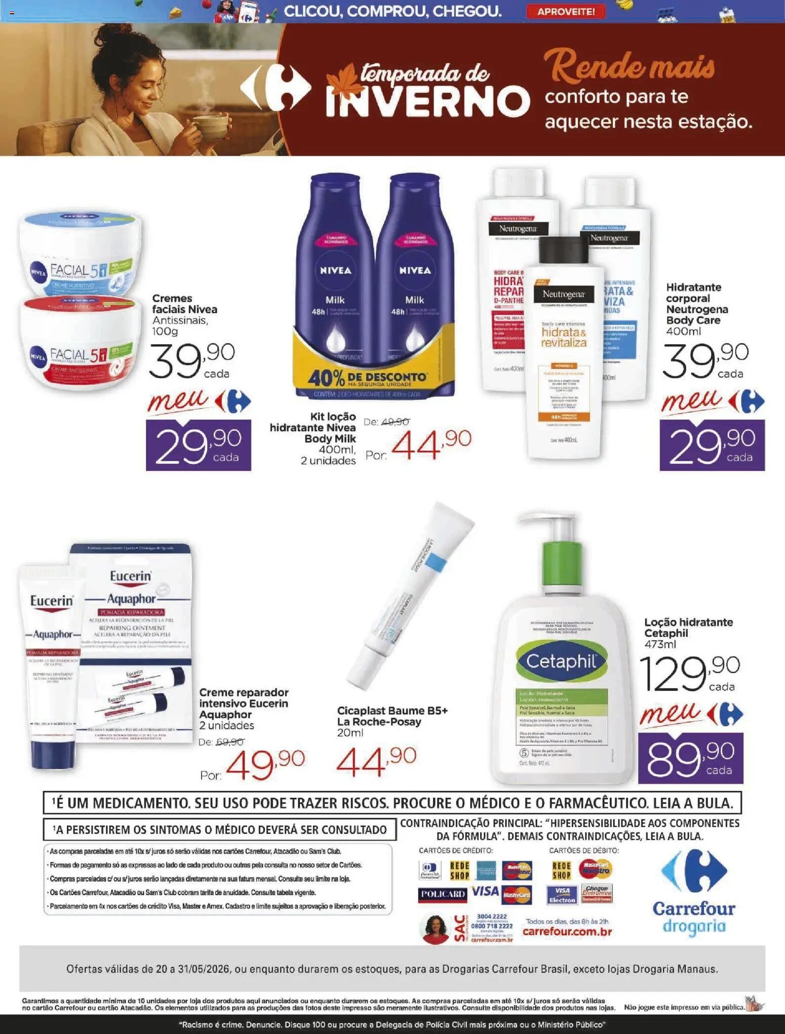 Carrefour folheto a partir de 20/05/2026 Carrefour ofertas Drogaria Inverno (2026-05-20 - 2026-05-31)