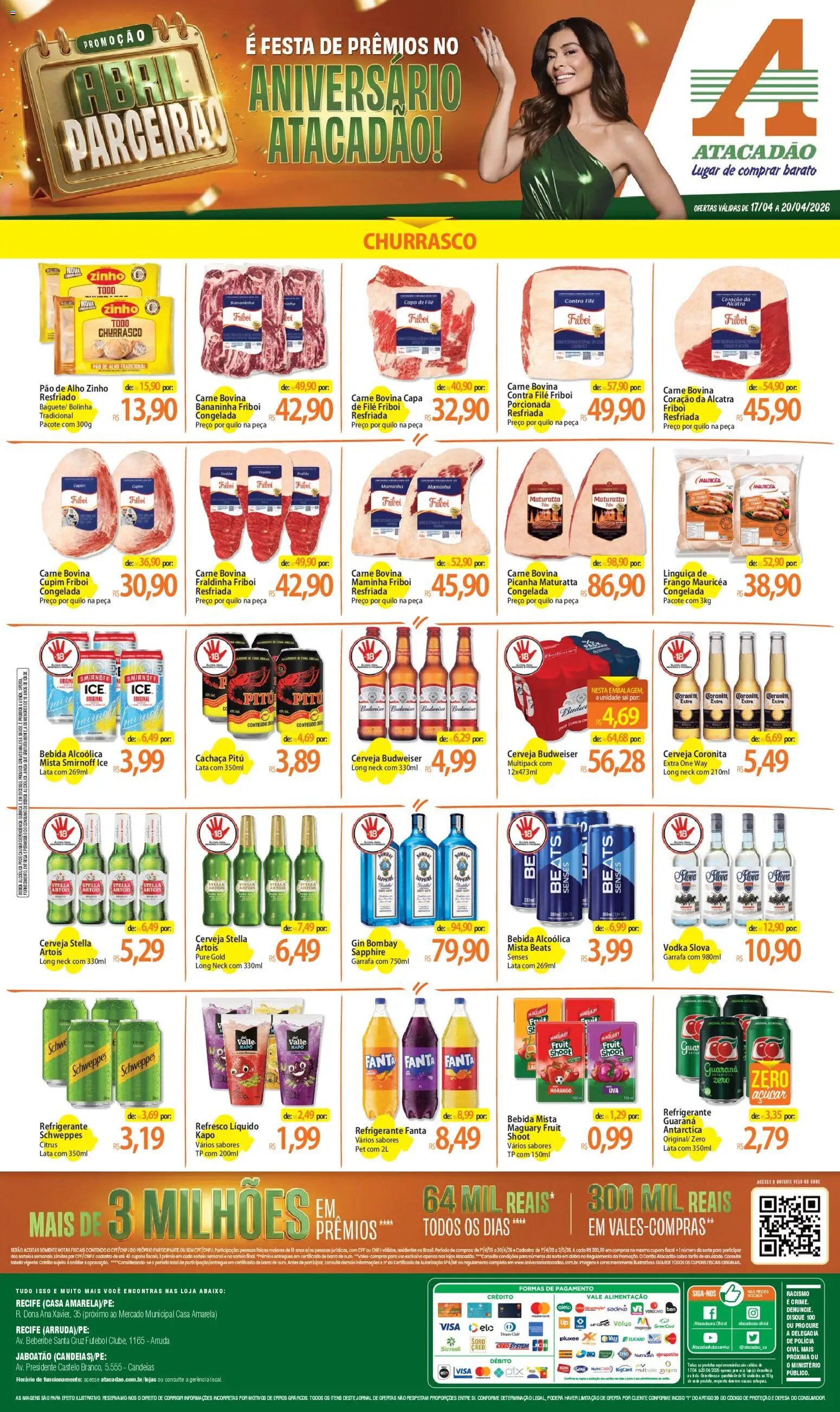 Atacadão folheto a partir de 17/04/2026 Atacadão ofertas - PE (2026-04-17 - 2026-04-20)