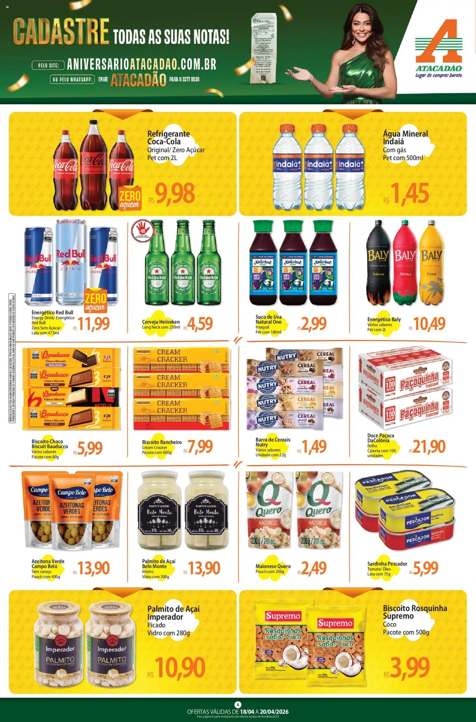 Atacadão folheto a partir de 18/04/2026 Atacadão ofertas - GO (2026-04-18 - 2026-04-20)