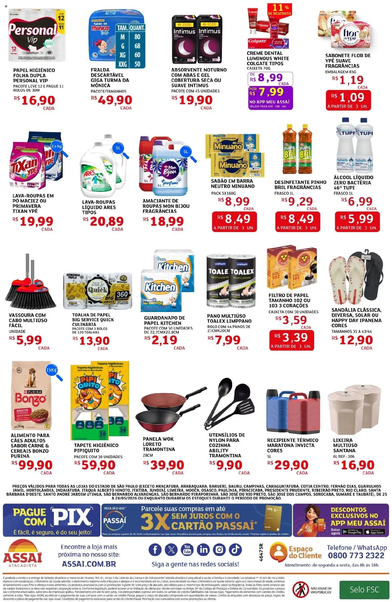 Assaí Atacadista folheto a partir de 25/05/2026 Assaí Atacadista ofertas - SP (2026-05-25 - 2026-05-28)