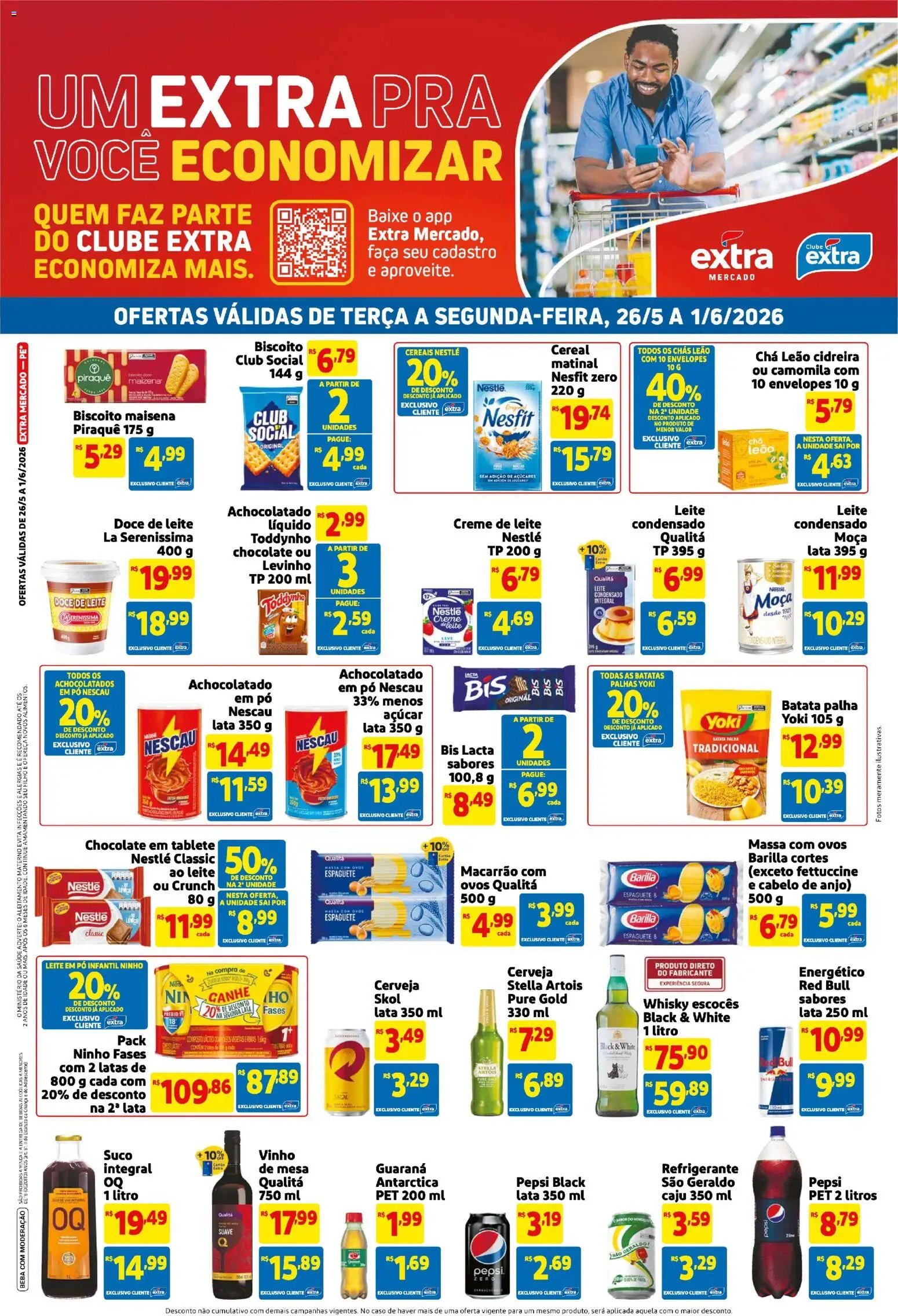 Extra folheto a partir de 26/05/2026 Extra ofertas de Mercado Semanal (2026-05-26 - 2026-06-01)
