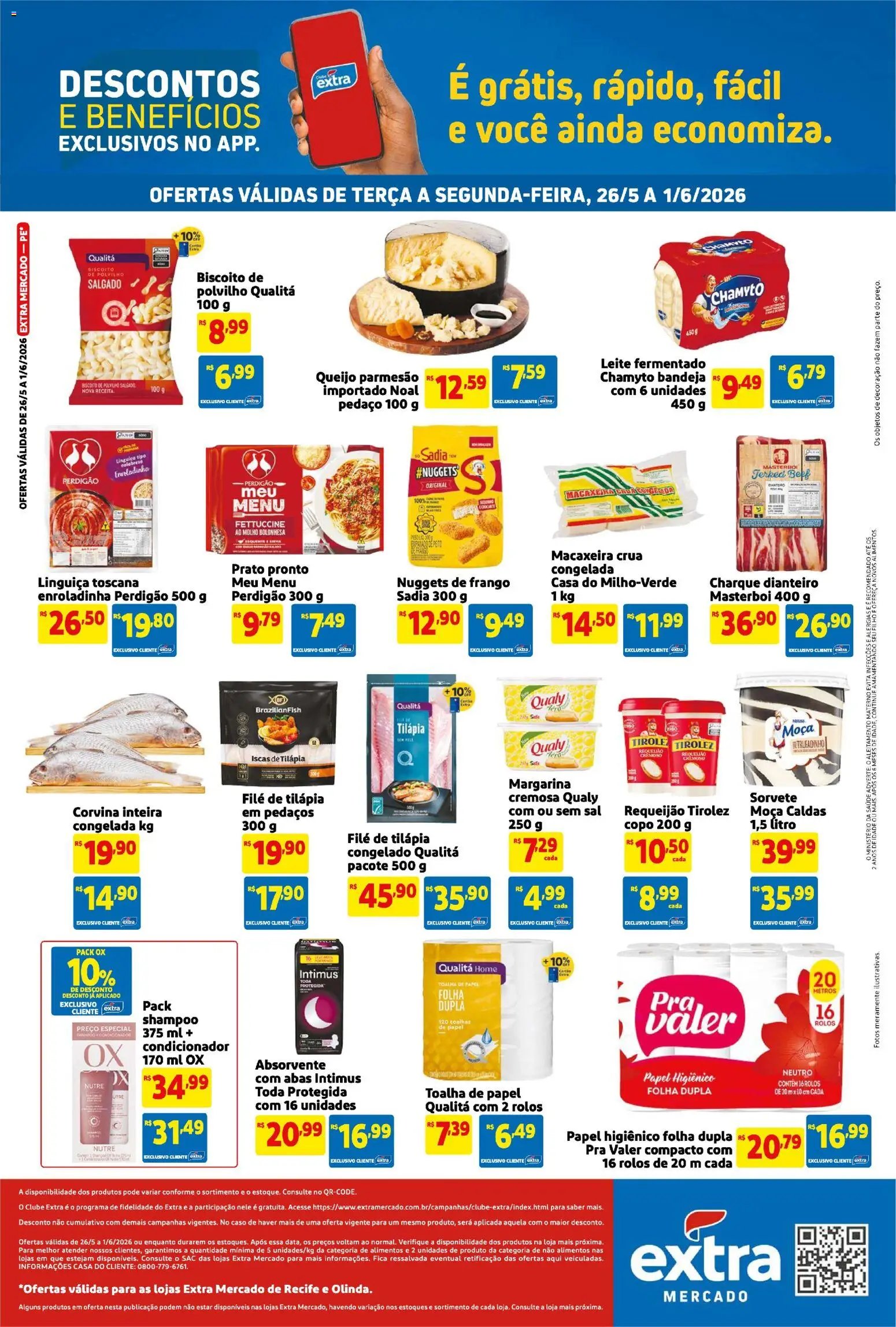 Extra folheto a partir de 26/05/2026 Extra ofertas de Mercado Semanal (2026-05-26 - 2026-06-01)