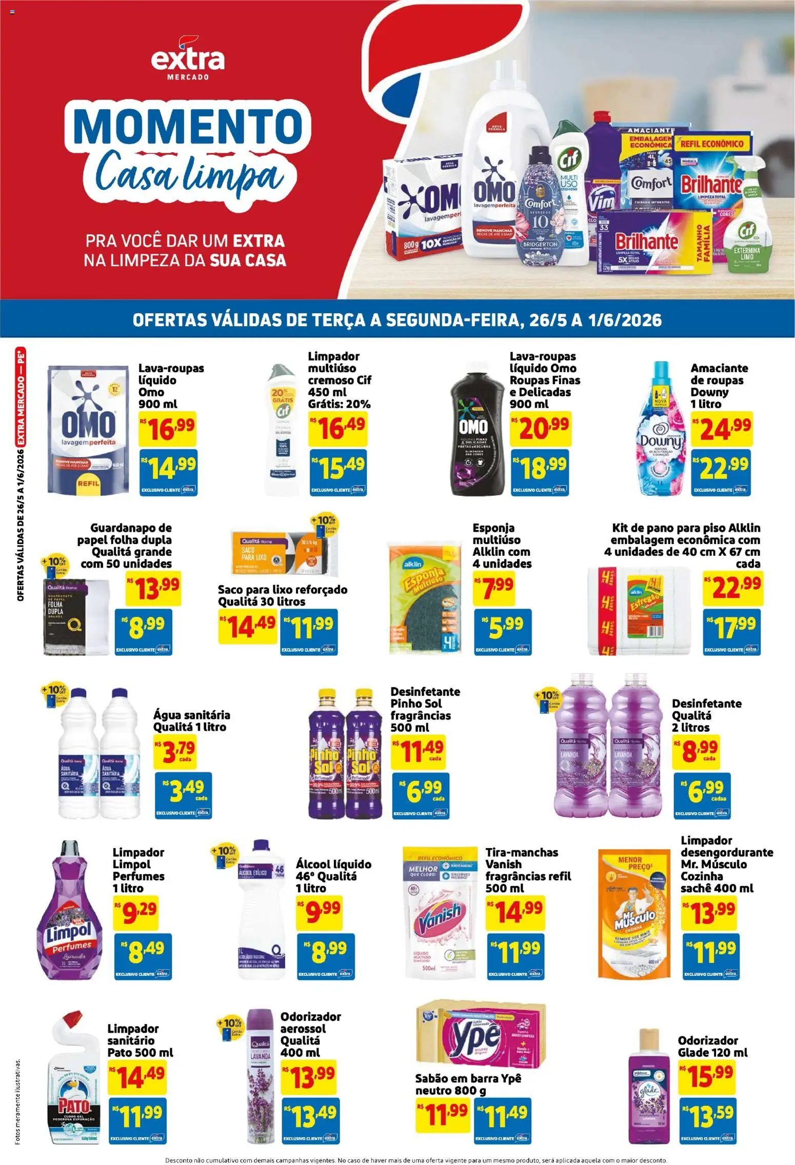 Extra folheto a partir de 26/05/2026 Extra ofertas de Mercado Semanal (2026-05-26 - 2026-06-01)
