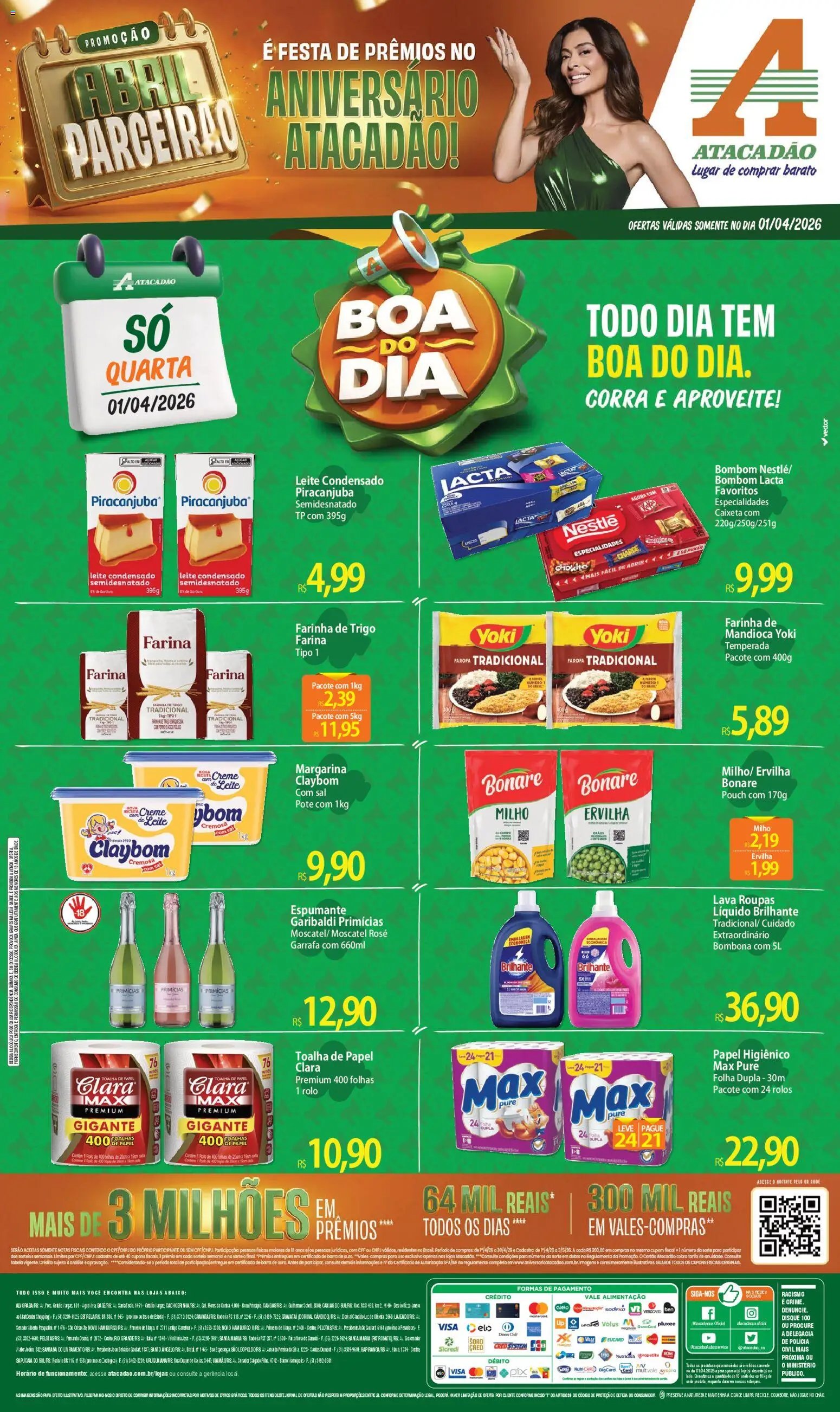 Atacadão folheto a partir de 01/04/2026 Atacadão ofertas - RS (2026-04-01 - 2026-04-01)