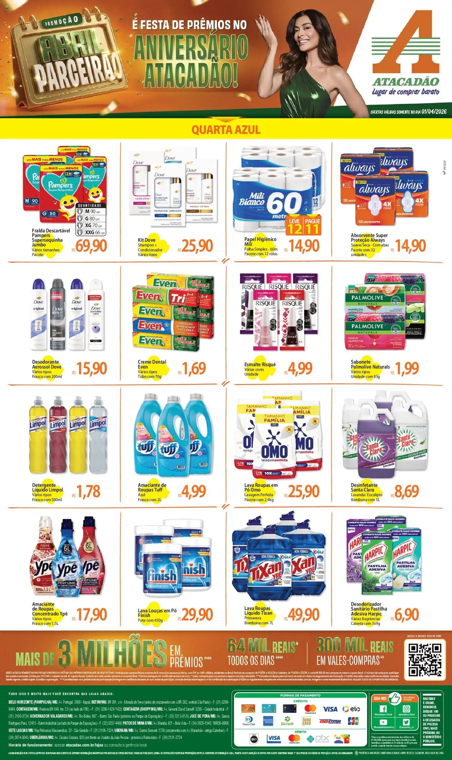 Atacadão folheto a partir de 01/04/2026 Atacadão ofertas - MG (2026-04-01 - 2026-04-01)