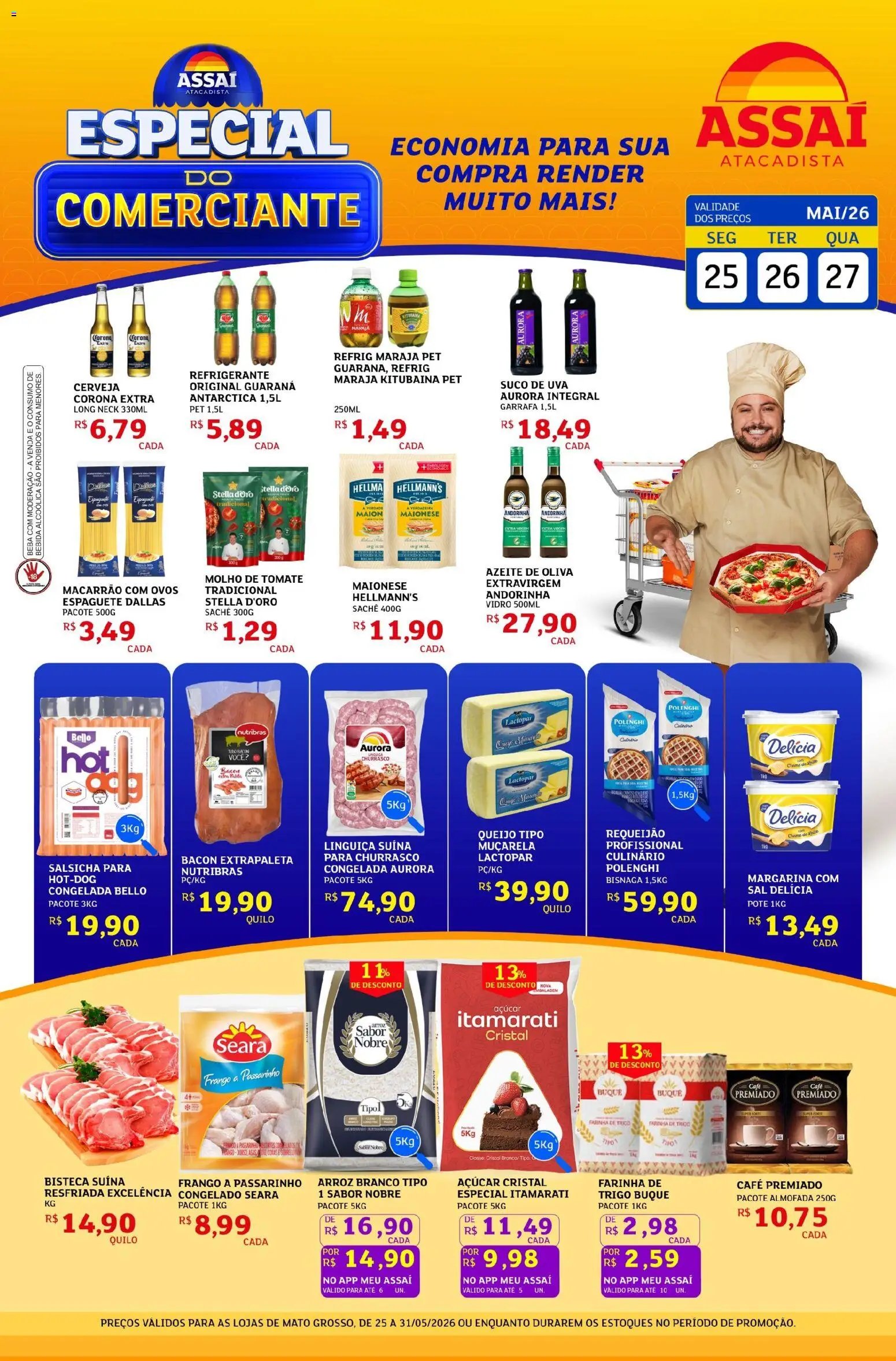 Assaí Atacadista folheto a partir de 25/05/2026 Assaí Atacadista ofertas - MT (2026-05-25 - 2026-05-27)