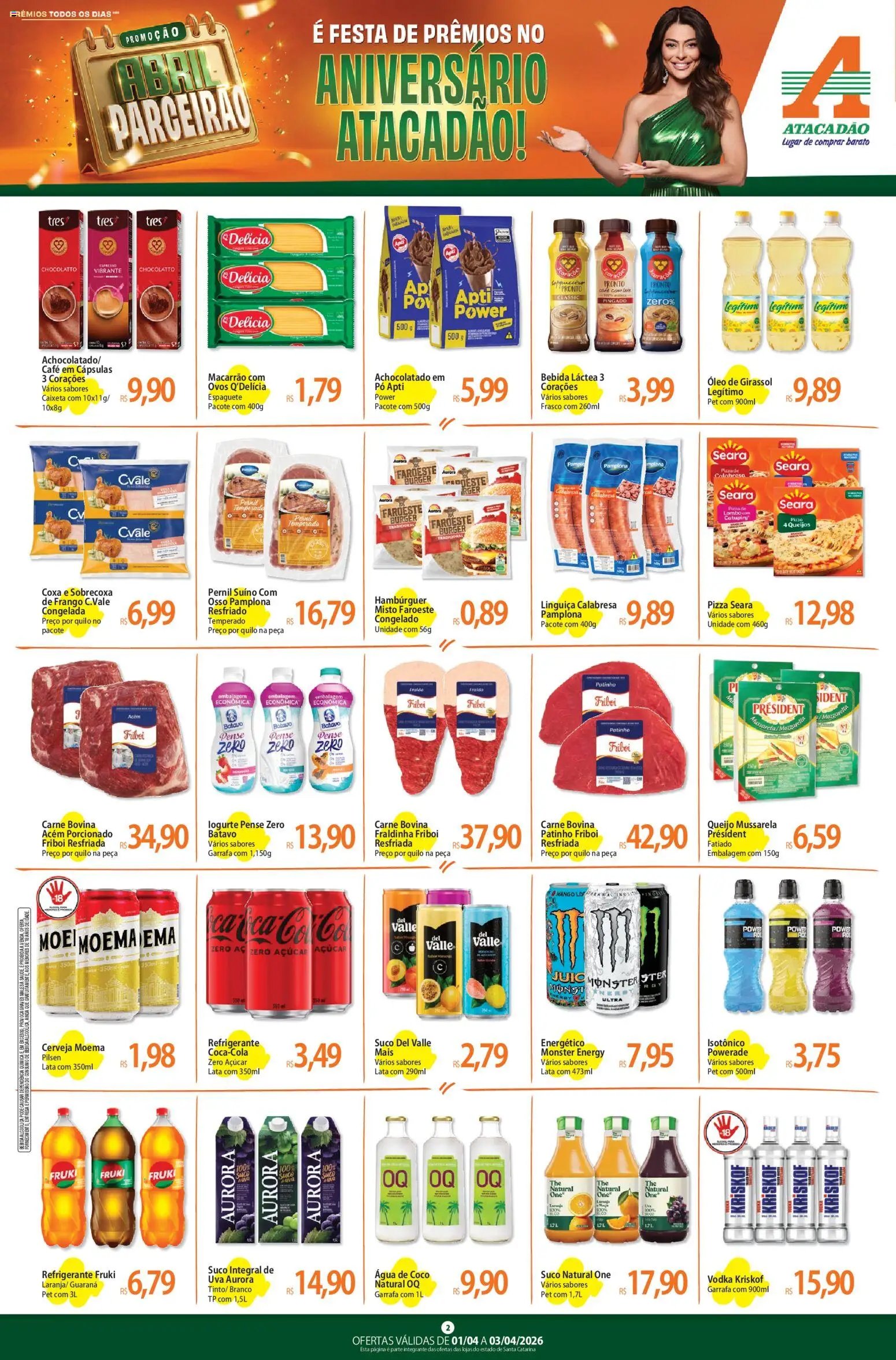 Atacadão folheto a partir de 01/04/2026 Atacadão ofertas - SC (2026-04-01 - 2026-04-03)