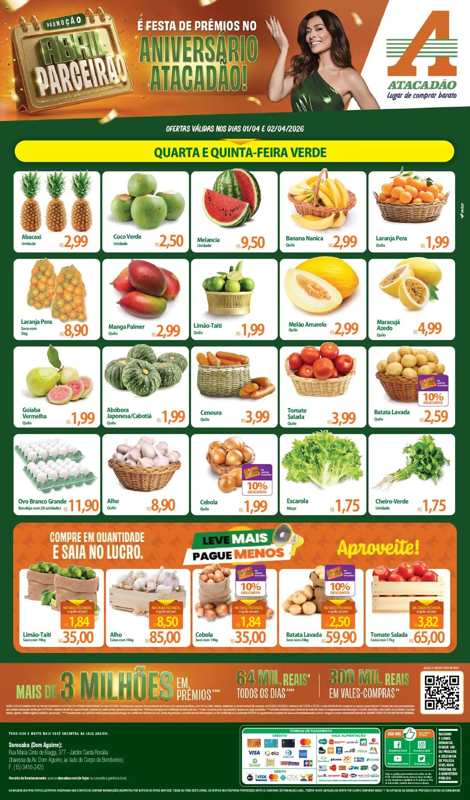 Atacadão folheto a partir de 01/04/2026 Atacadão ofertas - SP (2026-04-01 - 2026-04-02)