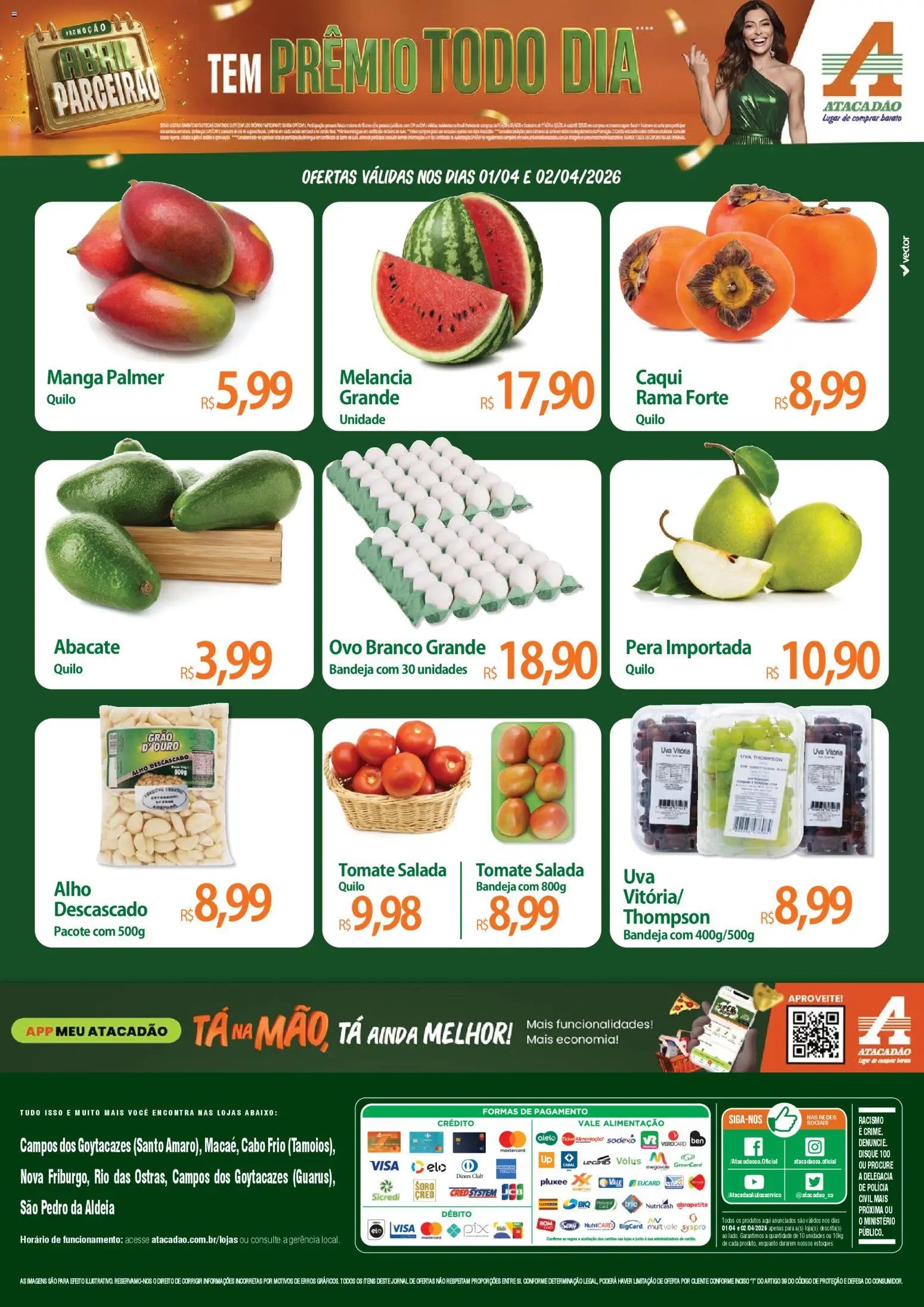 Atacadão folheto a partir de 01/04/2026 Atacadão ofertas - RJ (2026-04-01 - 2026-04-02)
