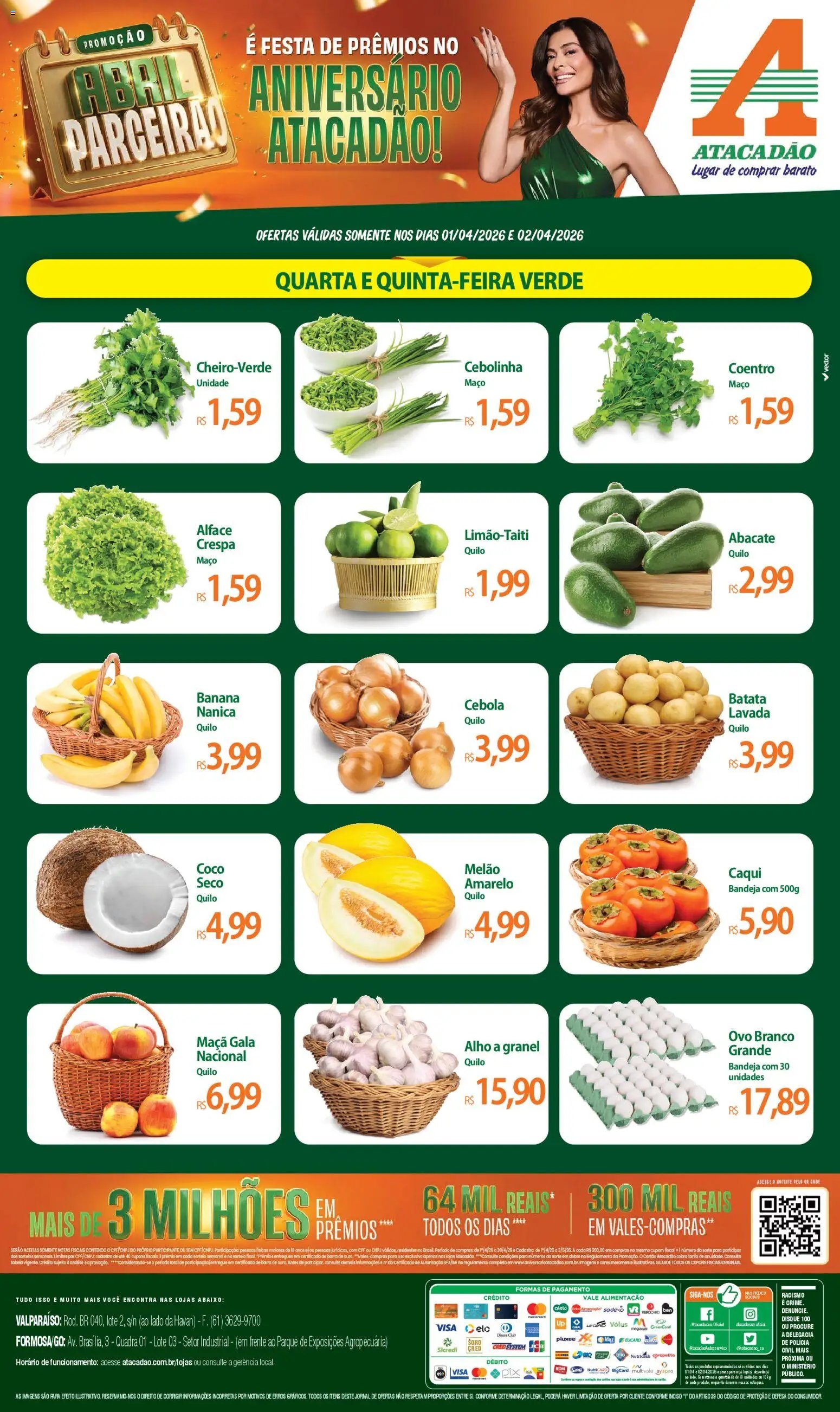 Atacadão folheto a partir de 01/04/2026 Atacadão ofertas - GO (2026-04-01 - 2026-04-02)