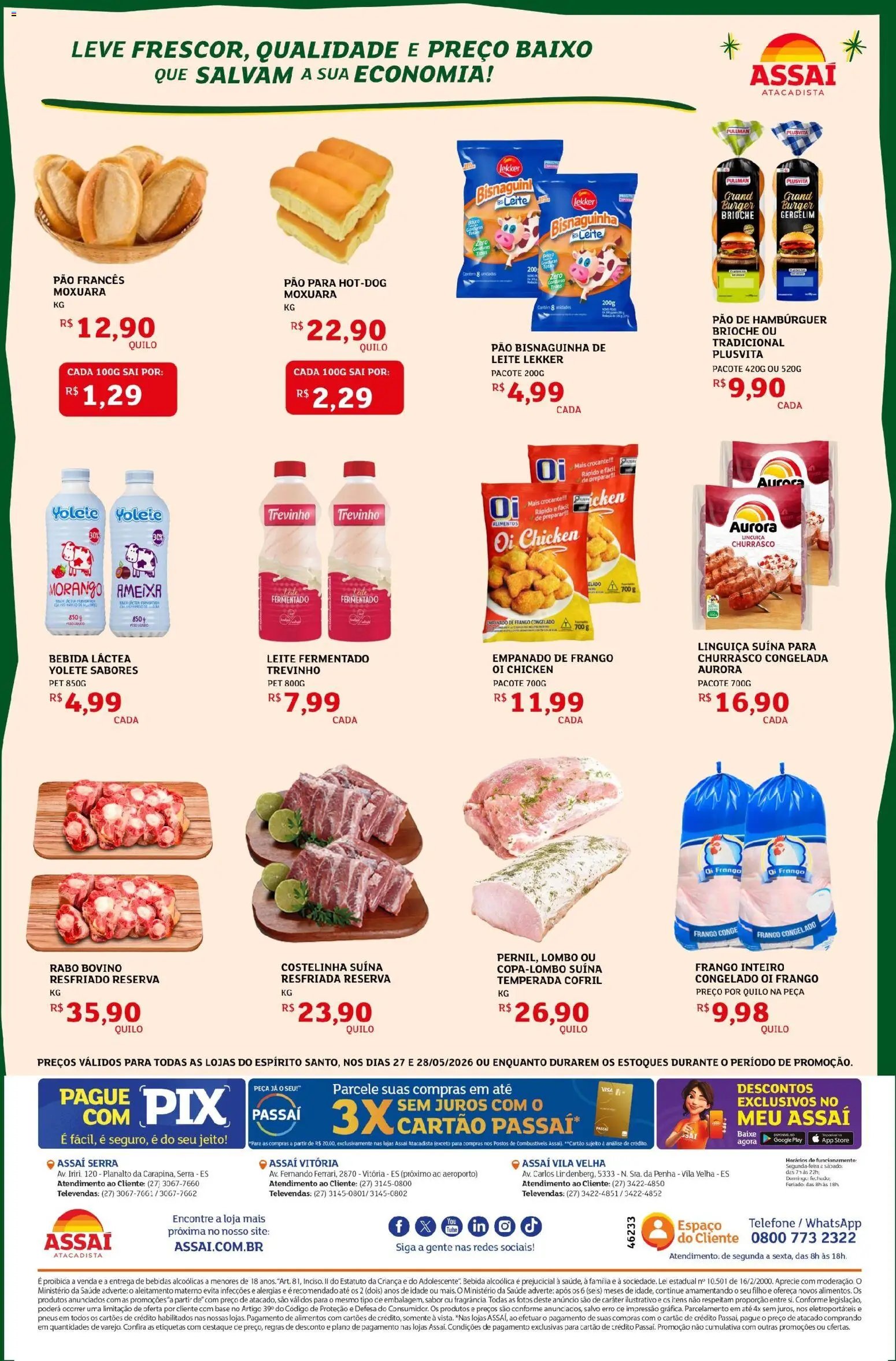 Assaí Atacadista folheto a partir de 27/05/2026 Assaí Atacadista ofertas - ES (2026-05-27 - 2026-05-28)