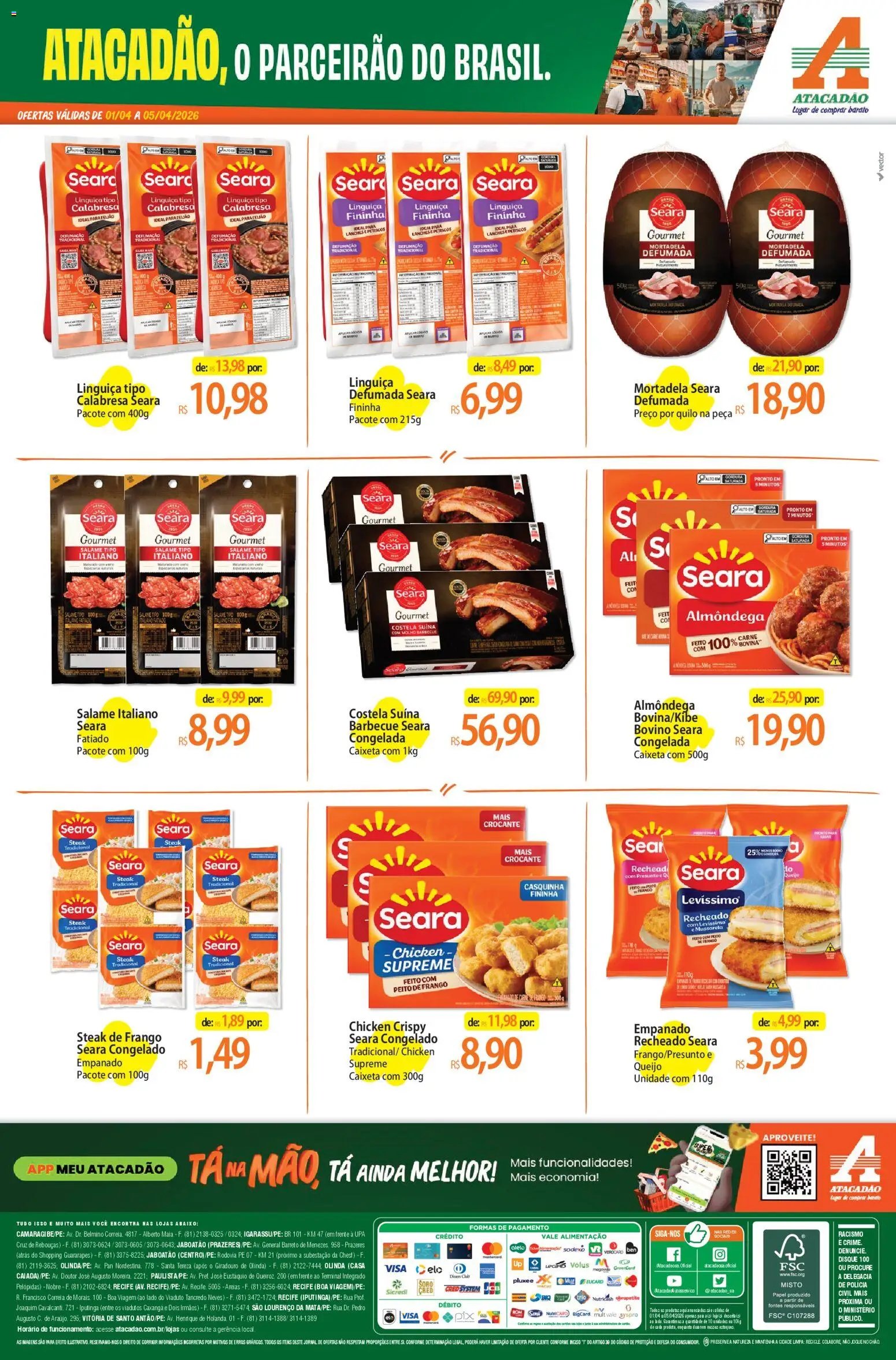 Atacadão folheto a partir de 01/04/2026 Atacadão ofertas - PE (2026-04-01 - 2026-04-05)