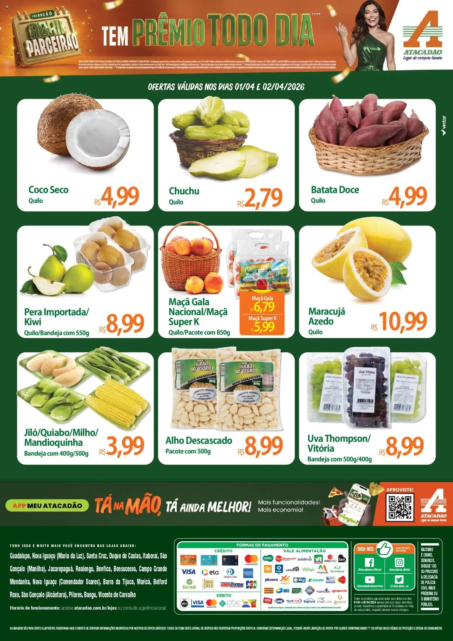 Atacadão folheto a partir de 01/04/2026 Atacadão ofertas - RJ (2026-04-01 - 2026-04-02)