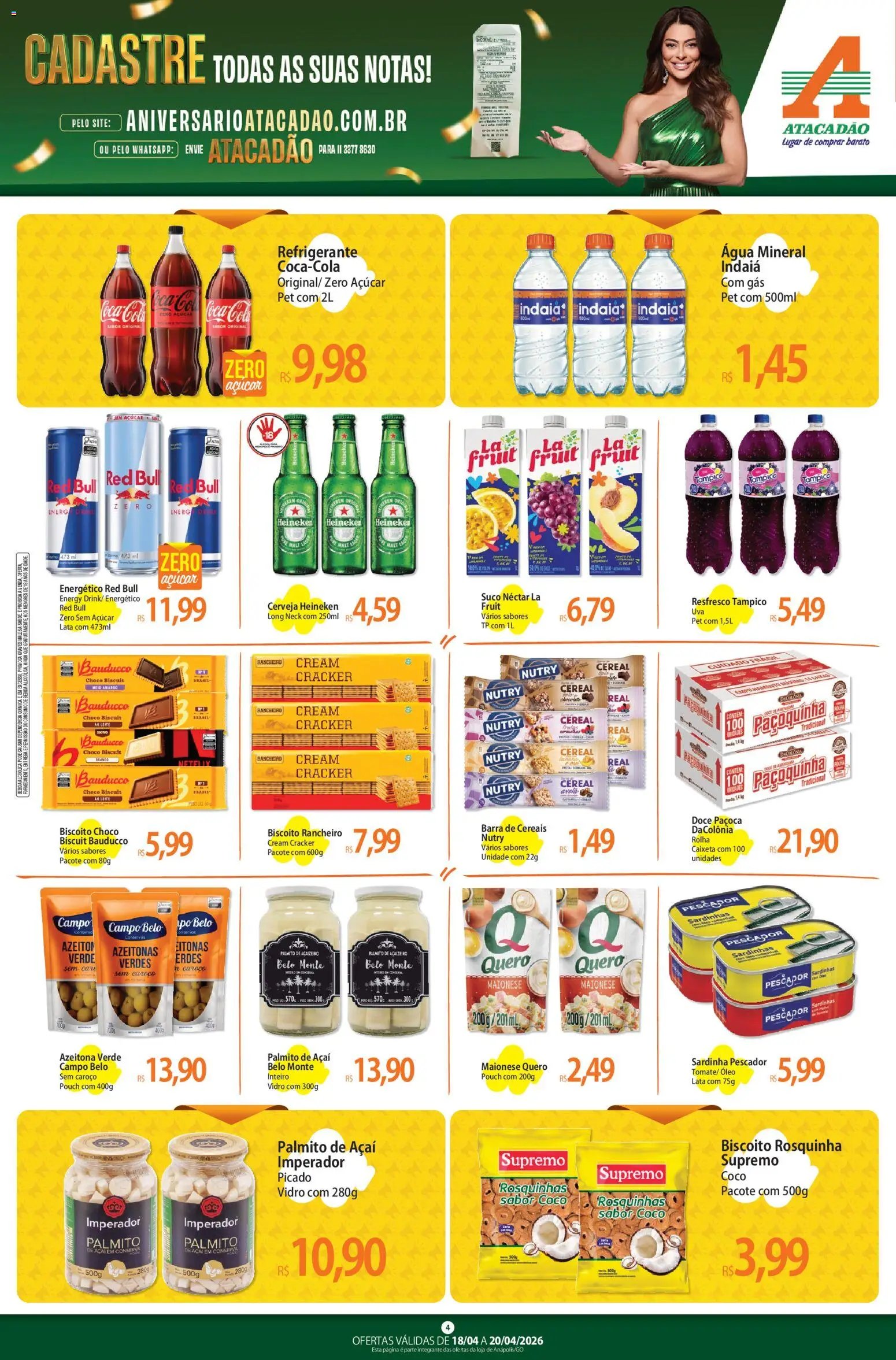 Atacadão folheto a partir de 18/04/2026 Atacadão ofertas - GO (2026-04-18 - 2026-04-19)