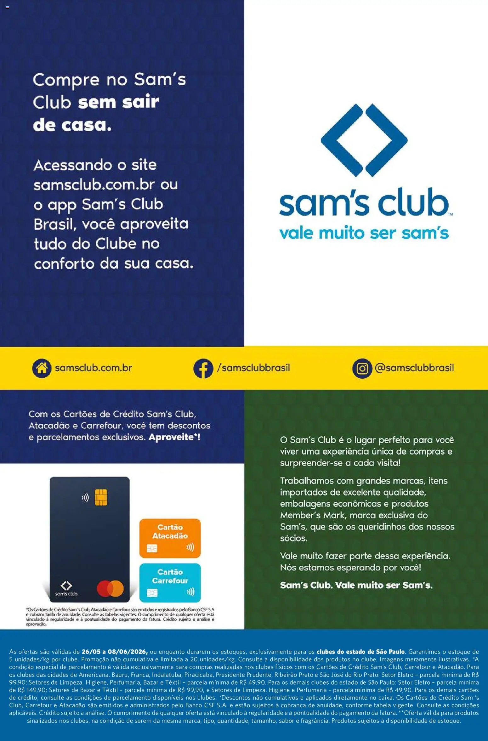 Sam's Club folheto a partir de 26/05/2026 Sam's Club ofertas Torcida (2026-05-26 - 2026-06-08)