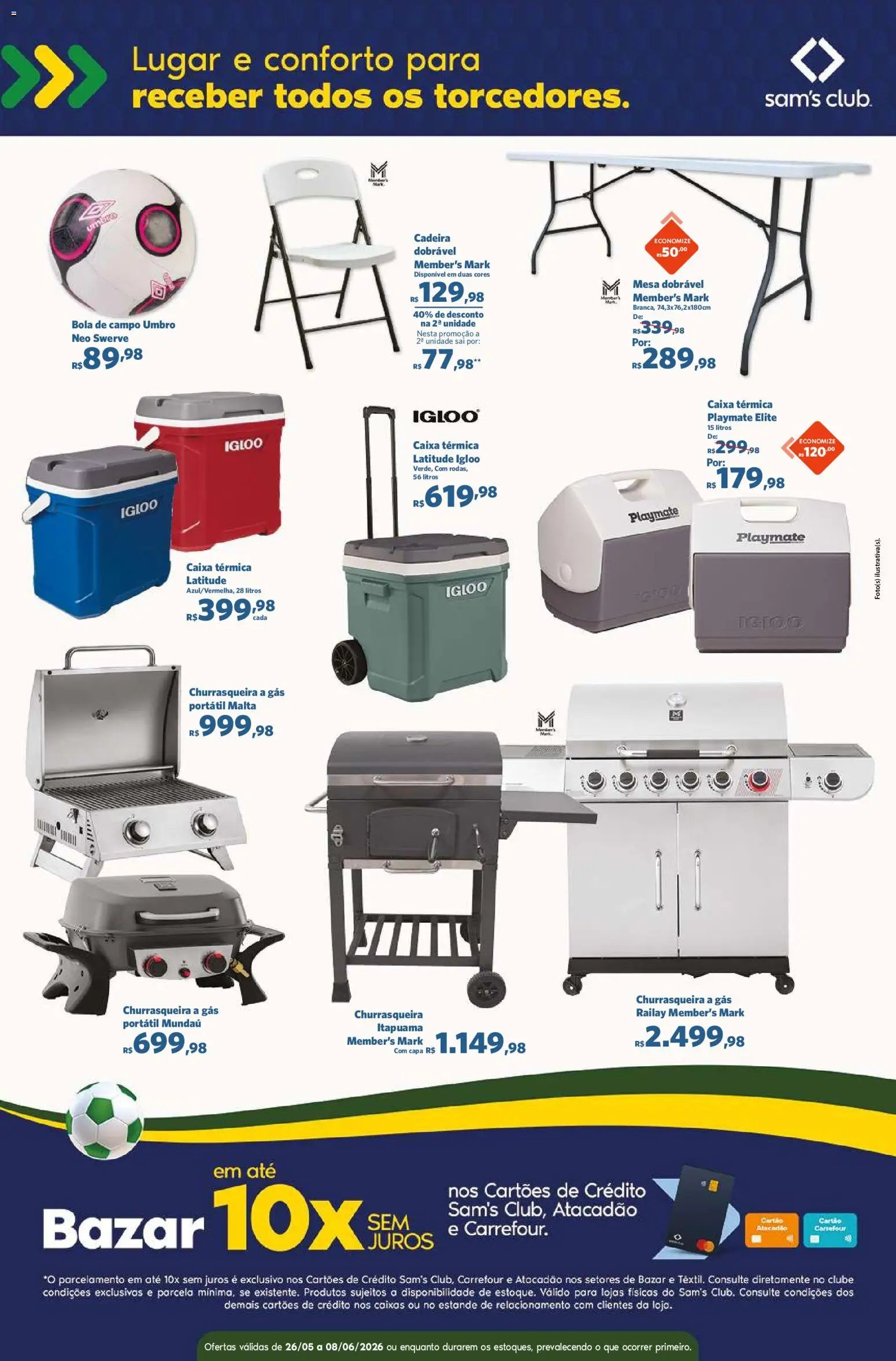 Sam's Club folheto a partir de 26/05/2026 Sam's Club ofertas Torcida (2026-05-26 - 2026-06-08)