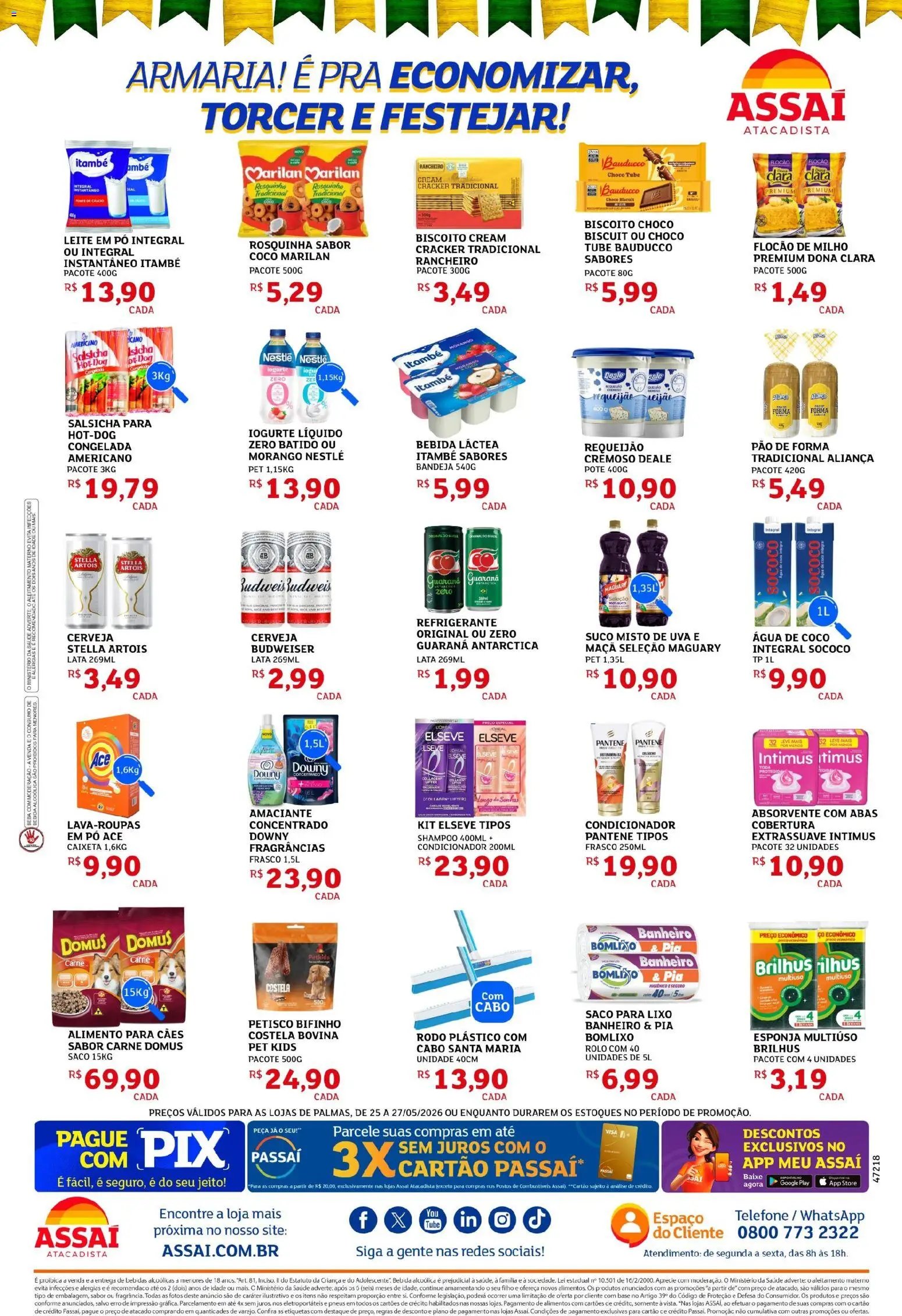 Assaí Atacadista folheto a partir de 25/05/2026 Assaí Atacadista ofertas - TO (2026-05-25 - 2026-05-27)