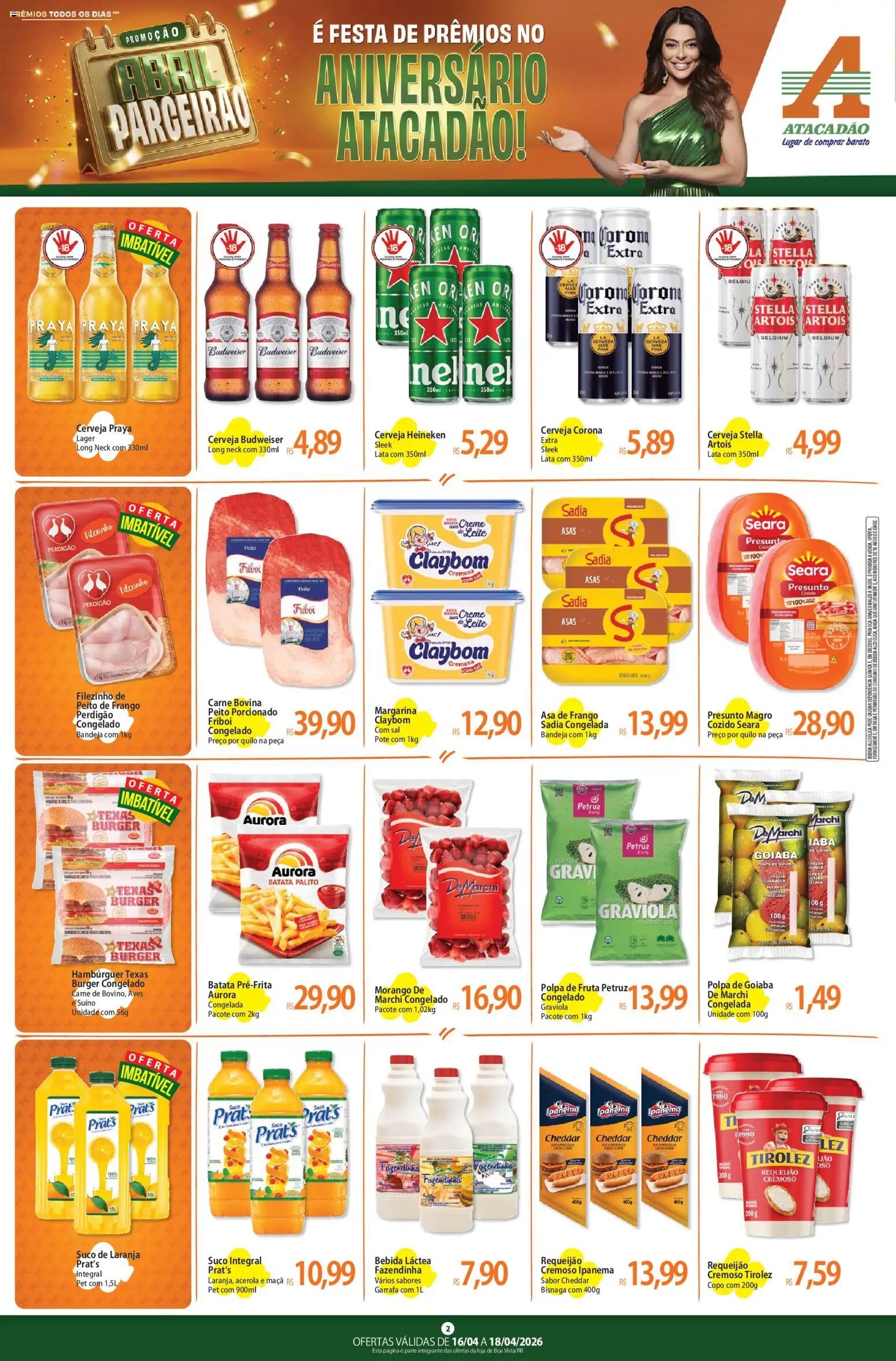 Atacadão folheto a partir de 16/04/2026 Atacadão ofertas - RR (2026-04-16 - 2026-04-18)