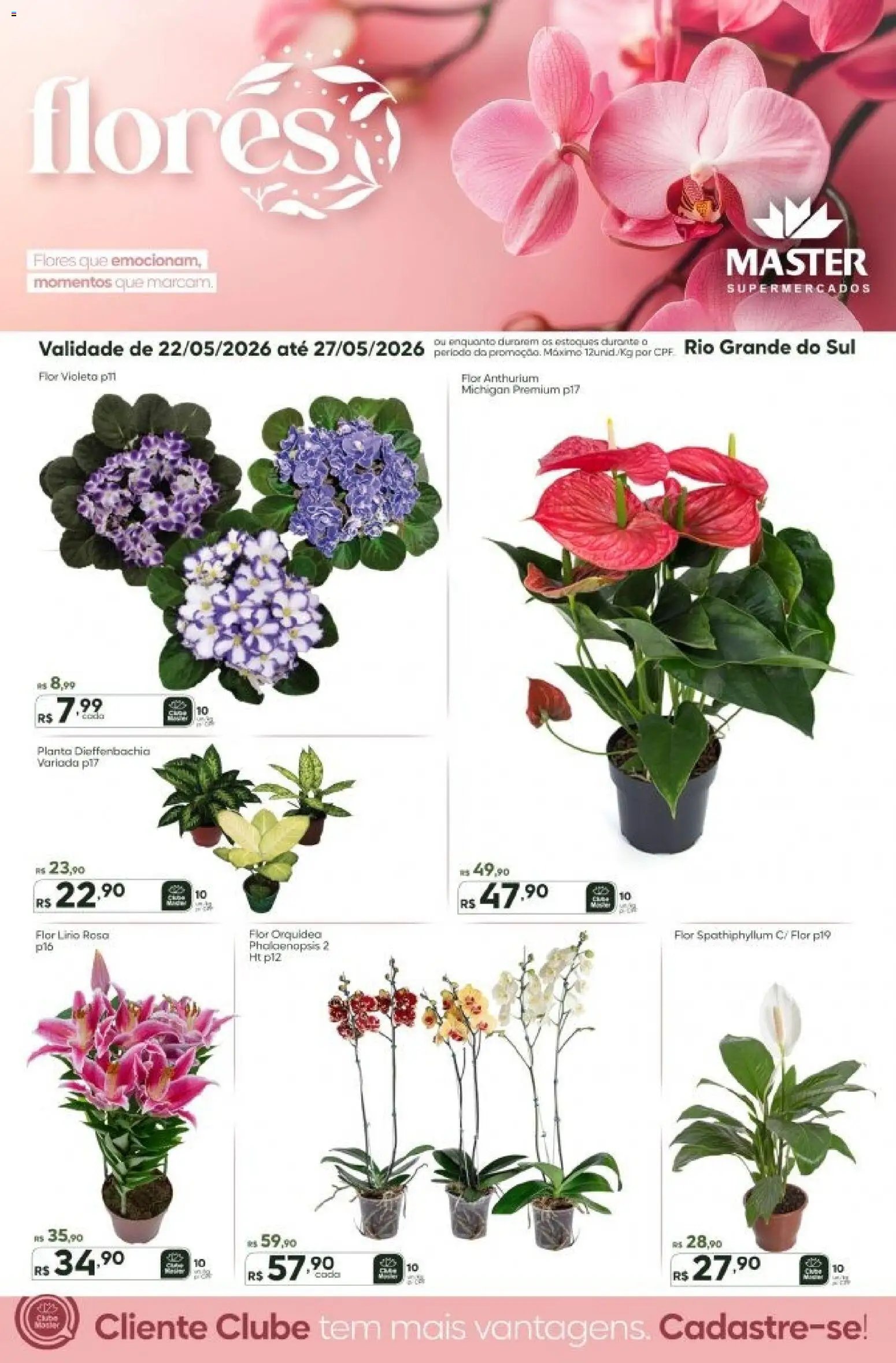Master folheto a partir de 22/05/2026 Master ofertas Flores (2026-05-22 - 2026-05-27)