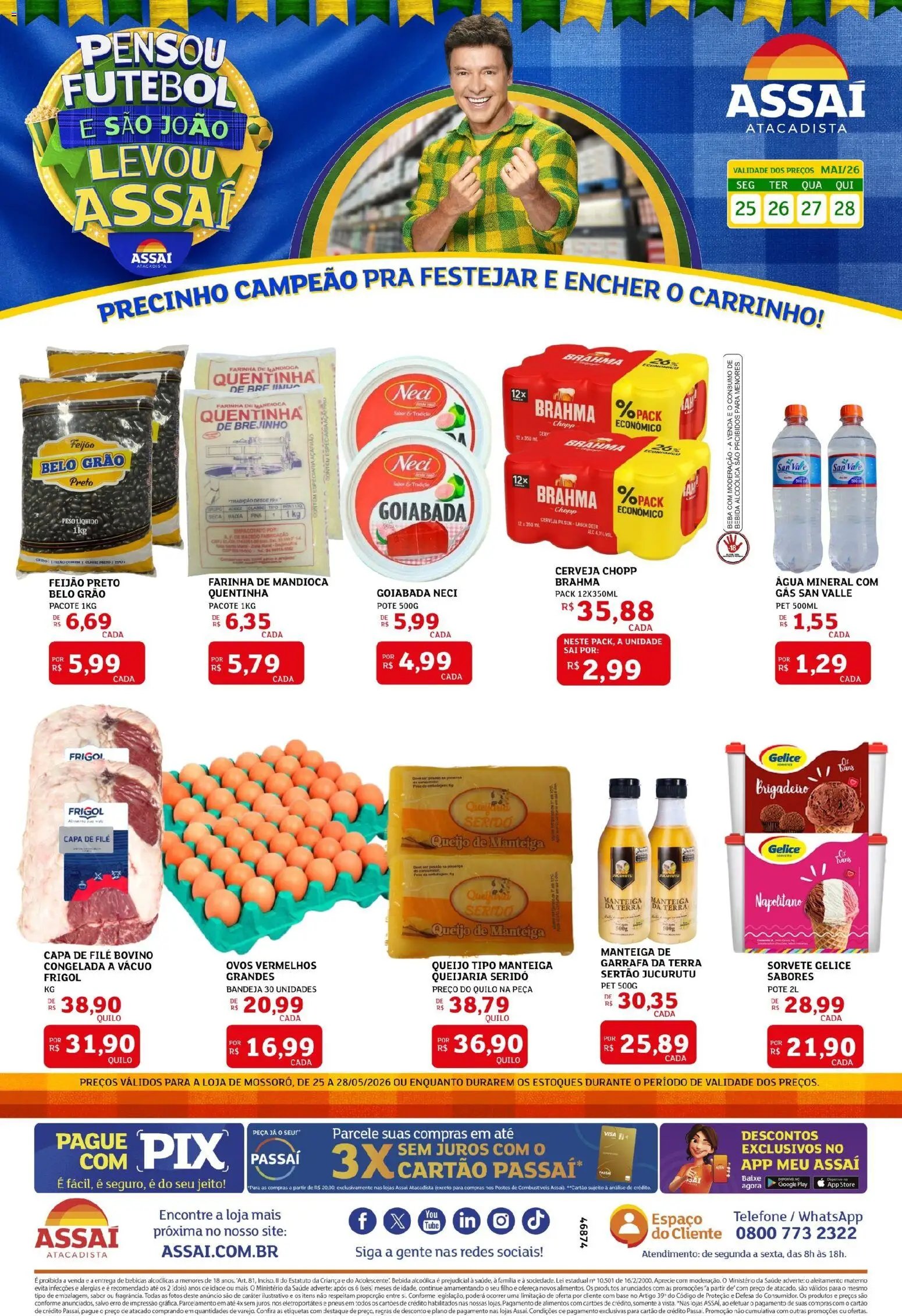 Assaí Atacadista folheto a partir de 25/05/2026 Assaí Atacadista ofertas - RN (2026-05-25 - 2026-05-28)
